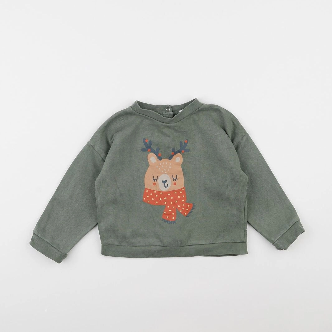 Vertbaudet - sweat vert - 3 ans