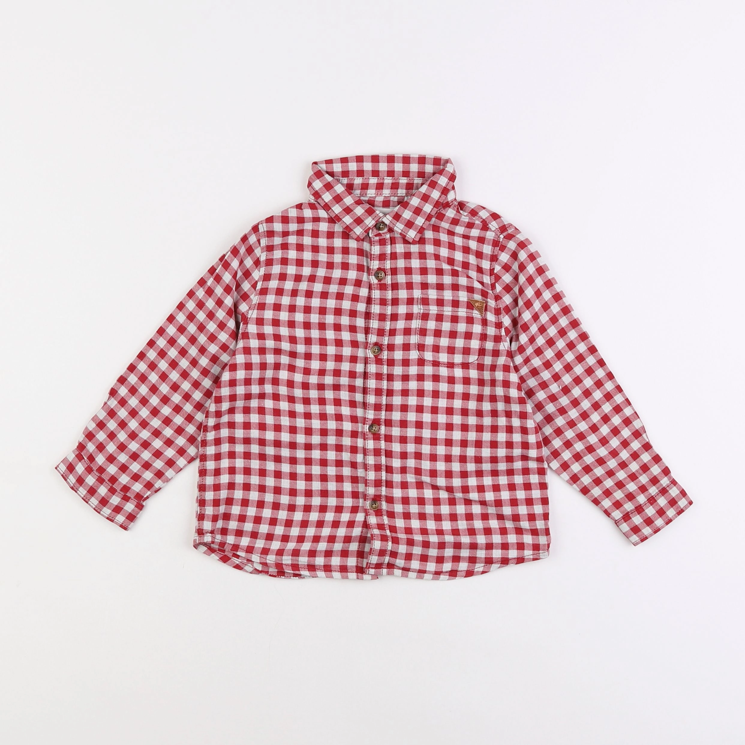 Zara - chemise blanc, rouge - 18 mois à 2 ans