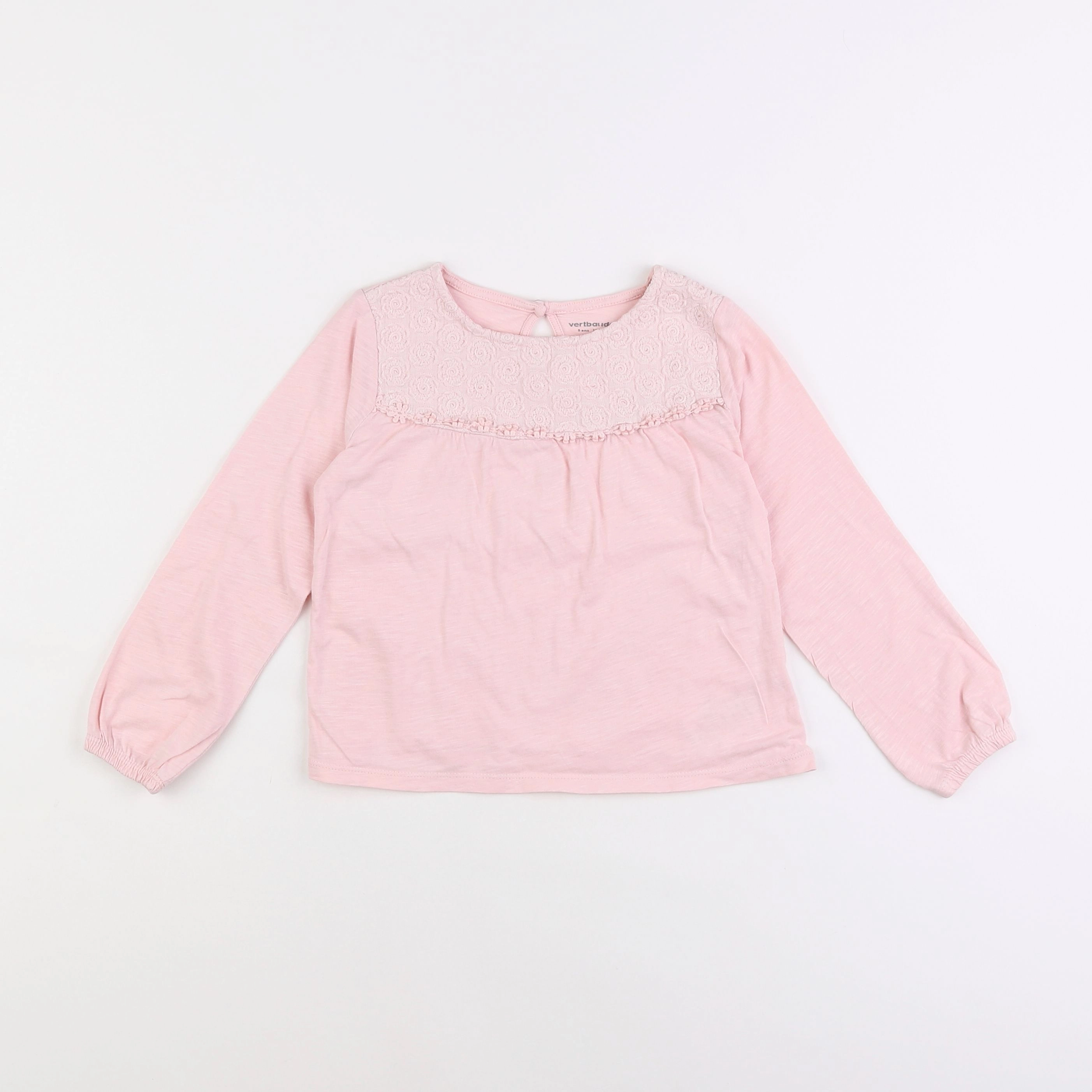 Vertbaudet - tee-shirt rose - 5 ans