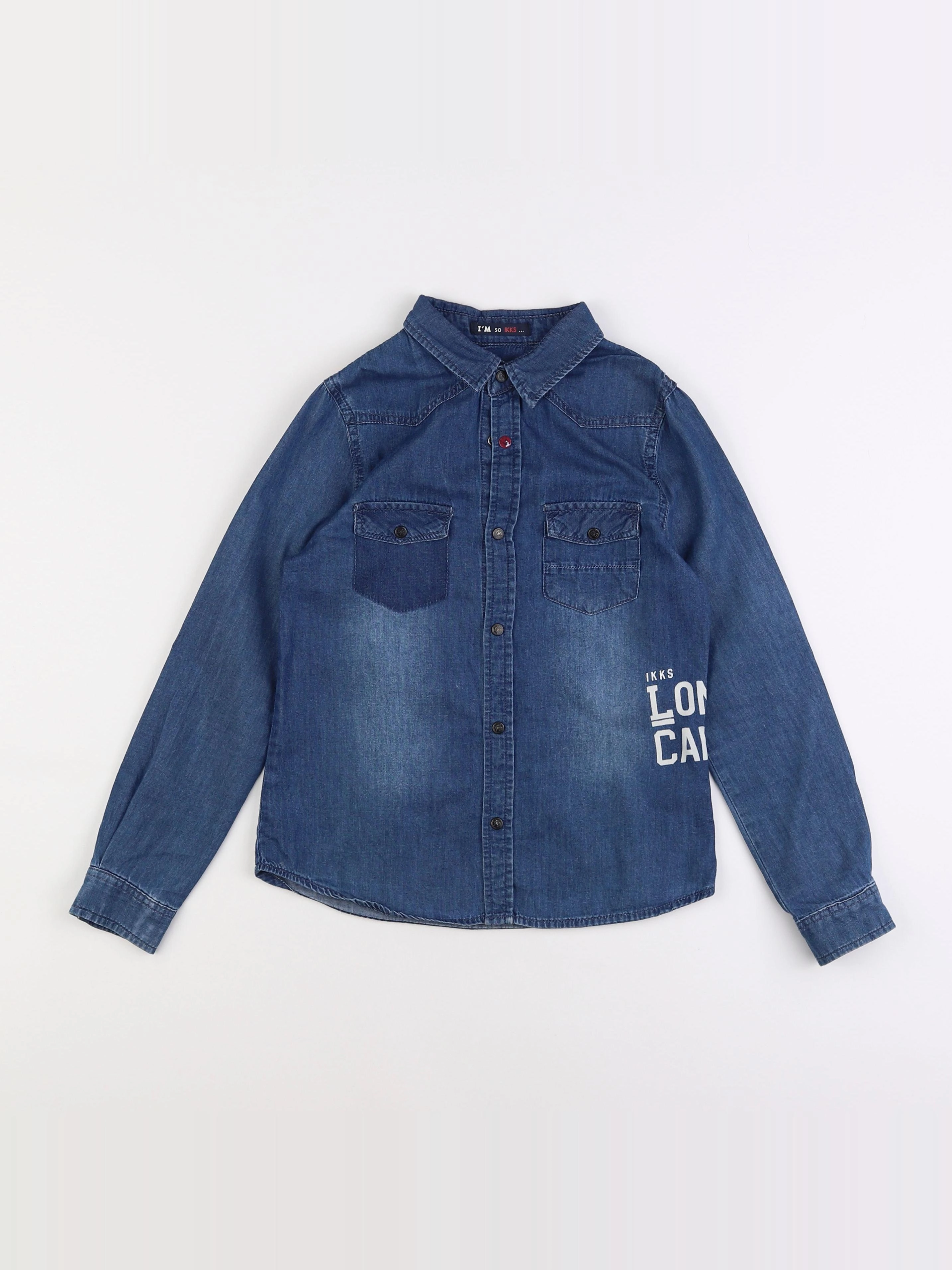 IKKS - chemise bleu - 8 ans