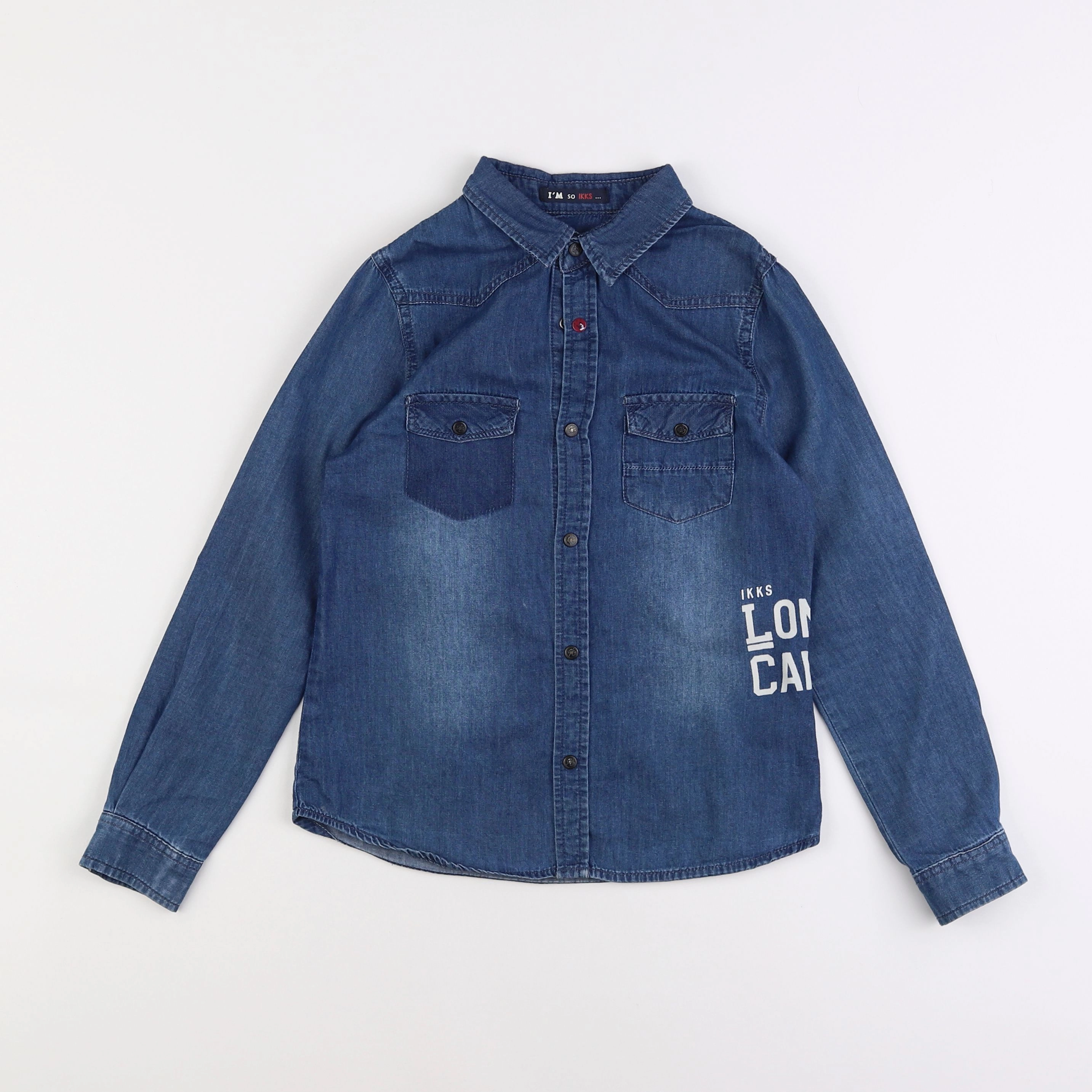 IKKS - chemise bleu - 8 ans