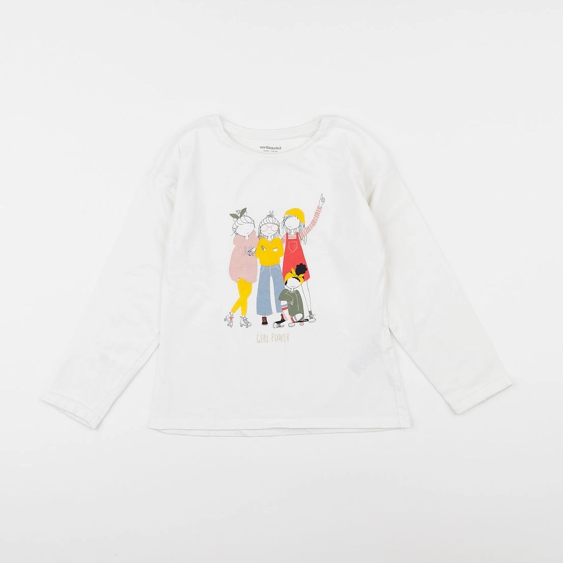 Vertbaudet - tee-shirt blanc - 6 ans