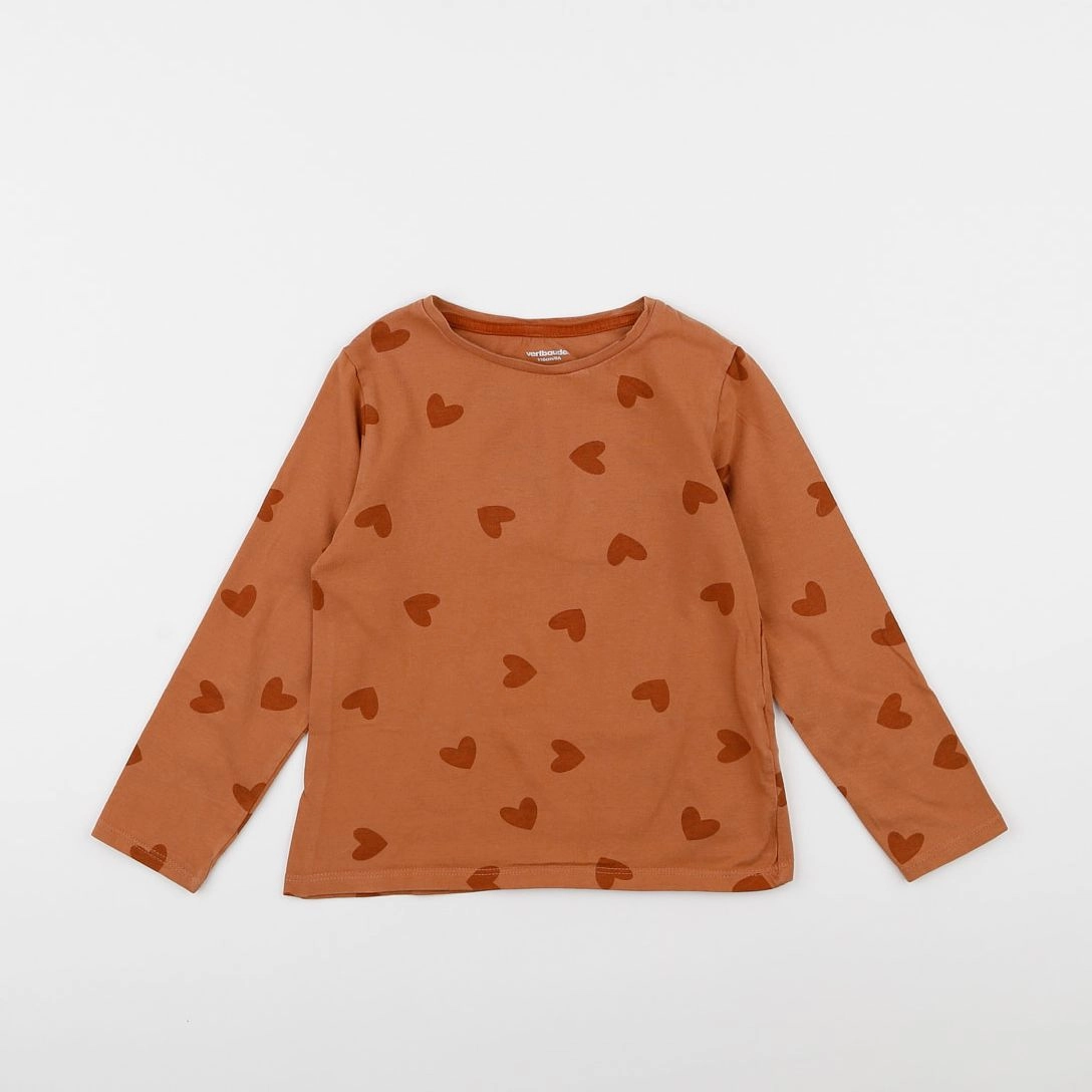 Vertbaudet - tee-shirt marron - 6 ans