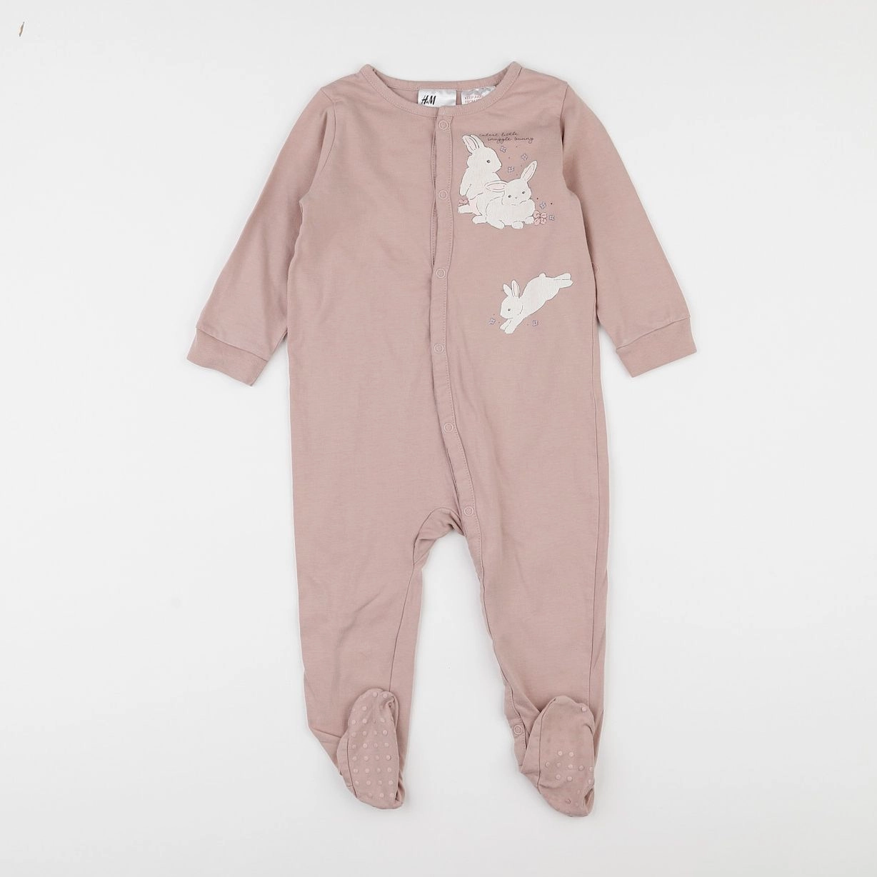 H&M - pyjama coton rose - 12/18 mois