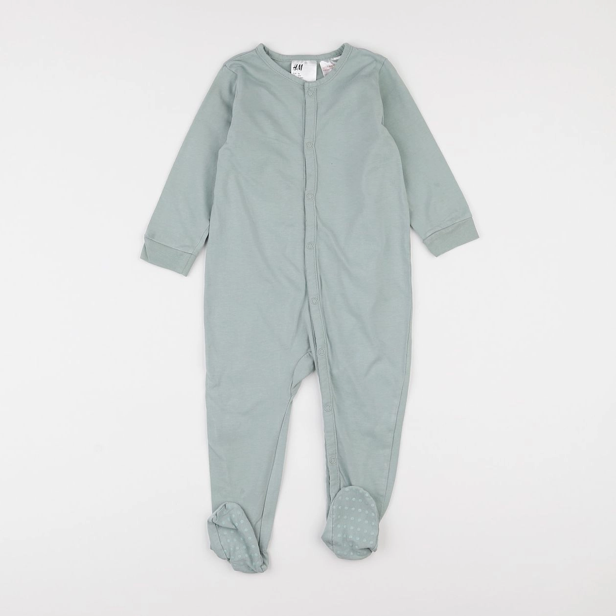 H&M - pyjama coton vert - 12/18 mois