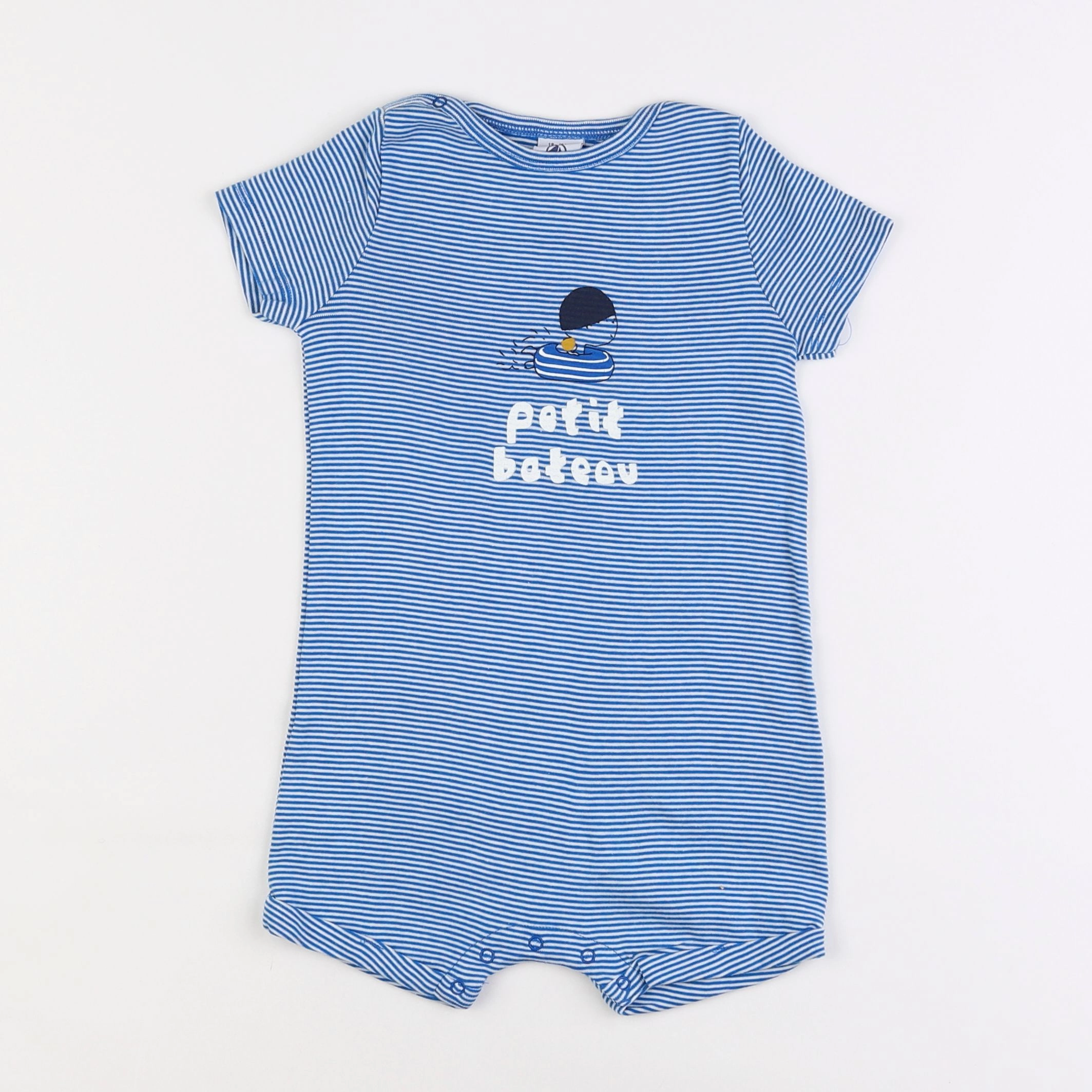 Petit Bateau - pyjama coton bleu - 18 mois