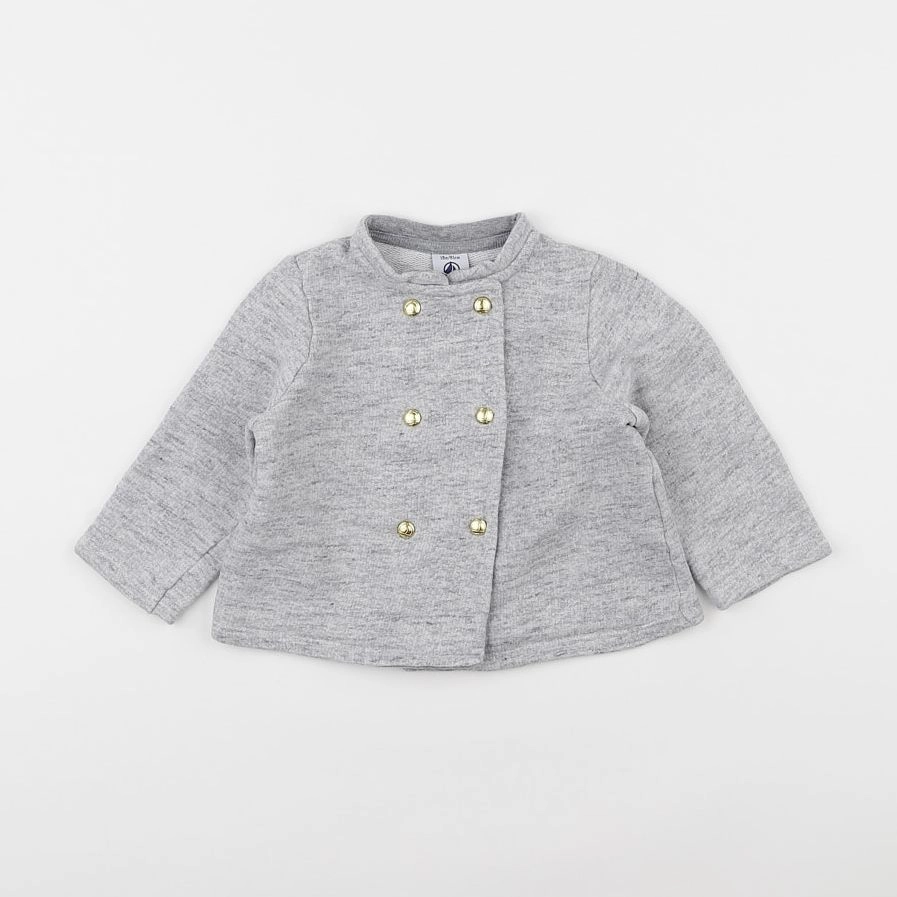 Petit Bateau - sweat gris - 18 mois