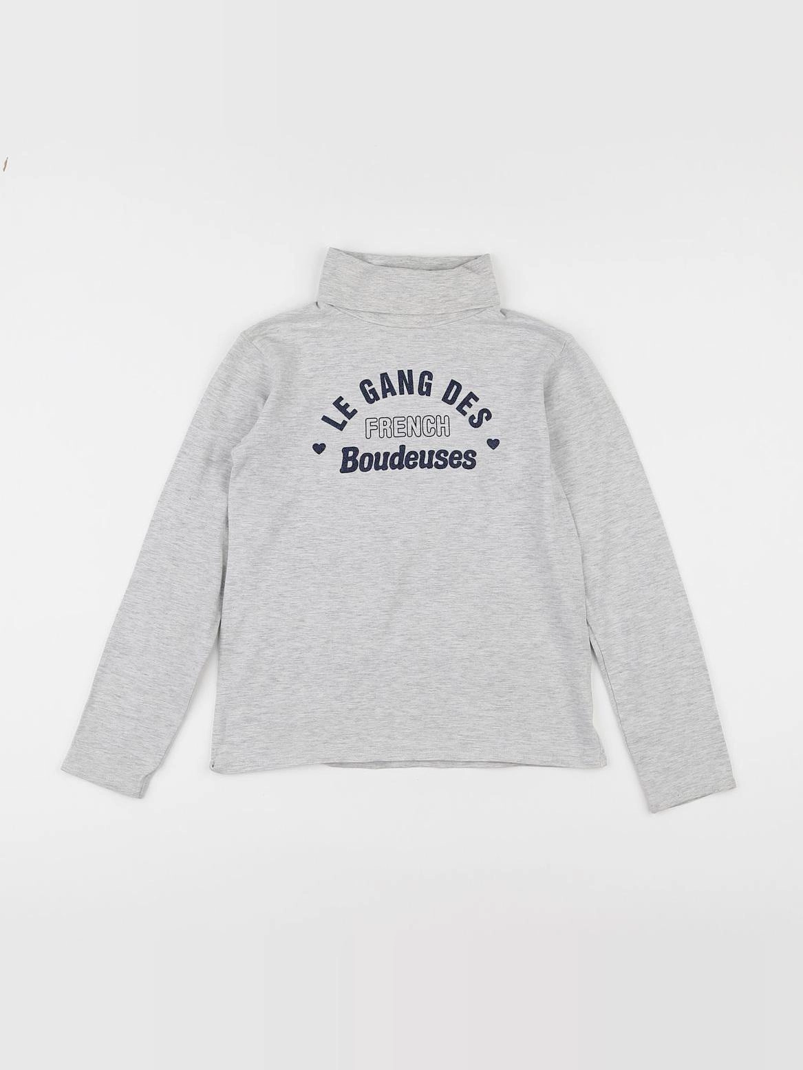 Vertbaudet - sous-pull gris - 10 ans