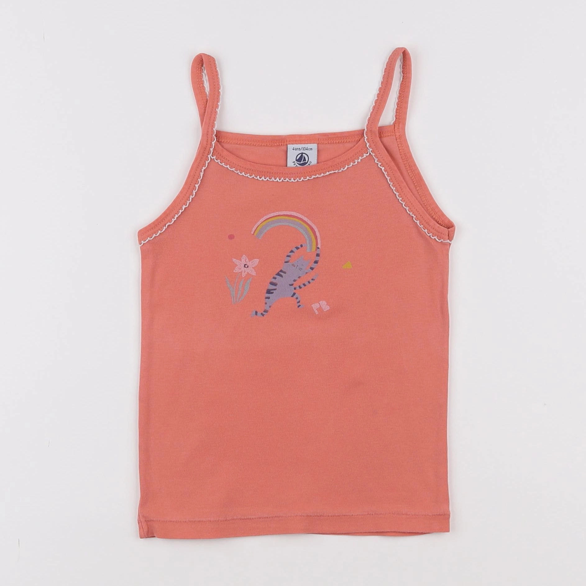 Petit Bateau - maillot de corps rose - 4 ans