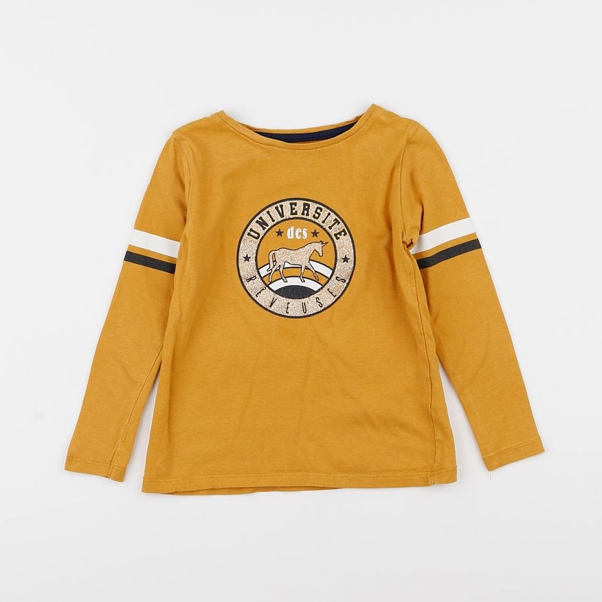 Vertbaudet - tee-shirt jaune - 4 ans
