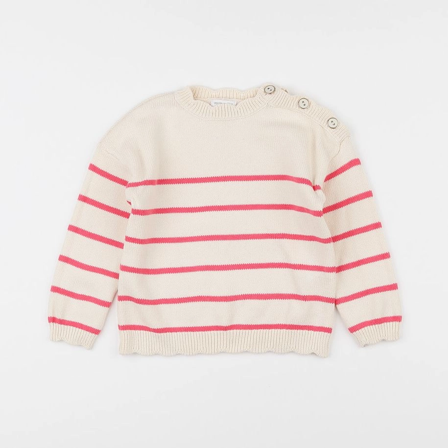 Vertbaudet - pull beige - 4 ans