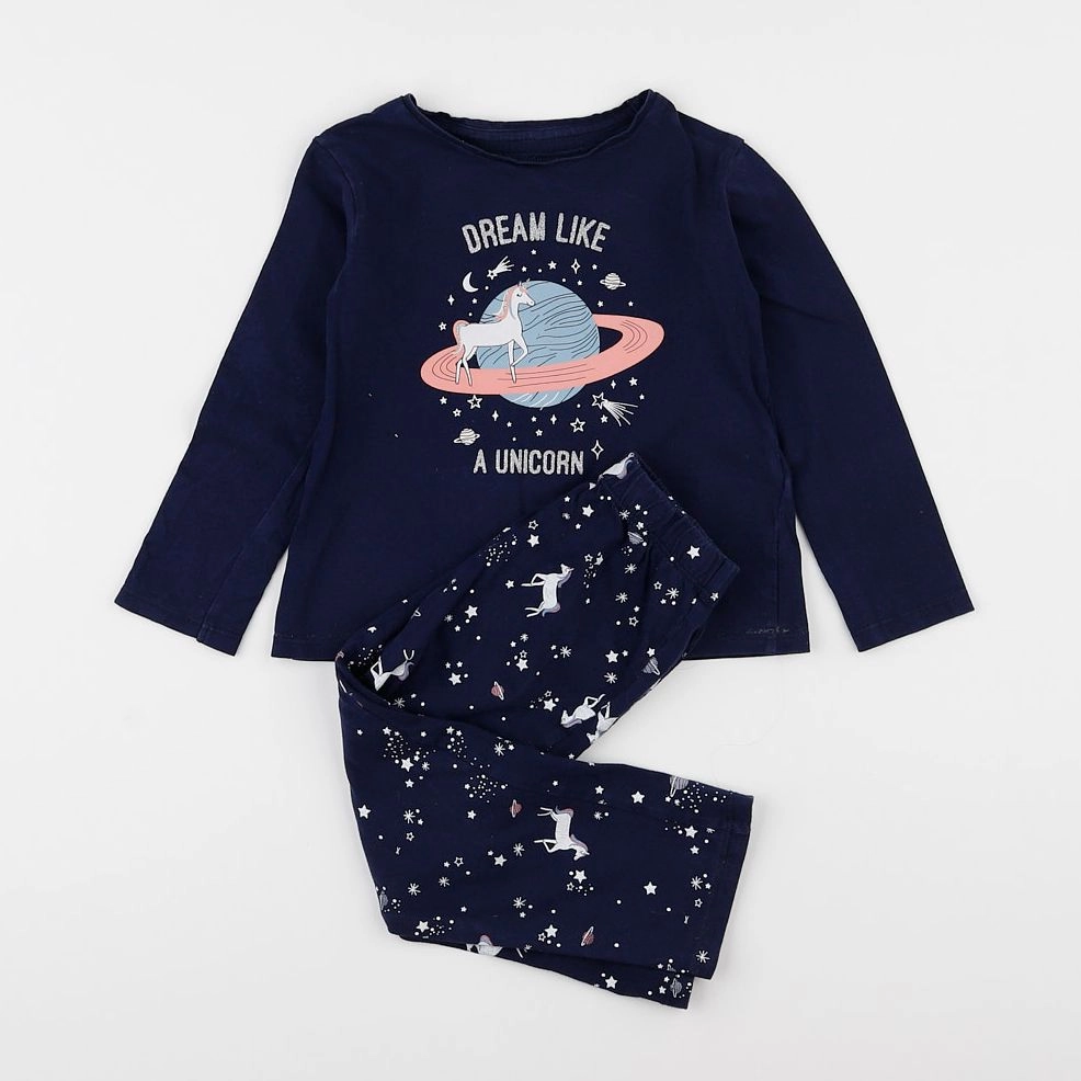 Vertbaudet - pyjama coton bleu - 4 ans