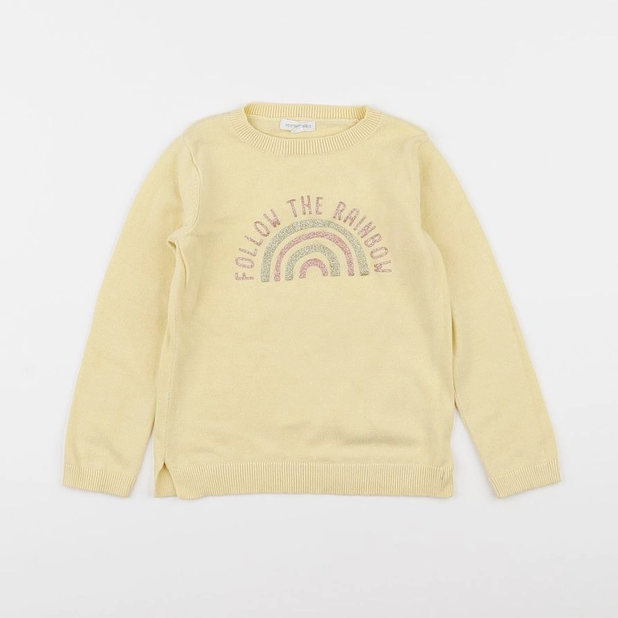 Vertbaudet - pull jaune - 4 ans