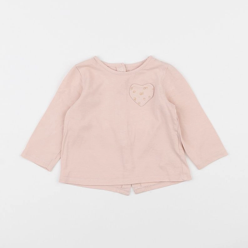 Vertbaudet - tee-shirt rose - 9 mois