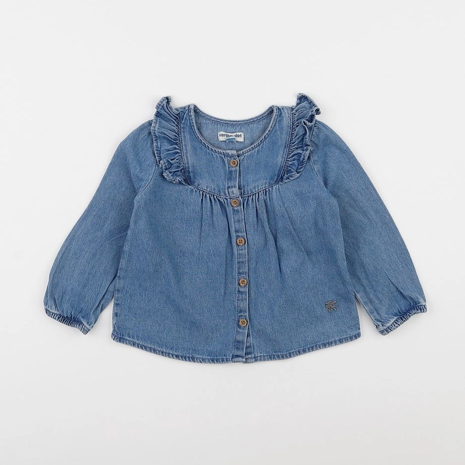 Vertbaudet - blouse bleu - 2 ans