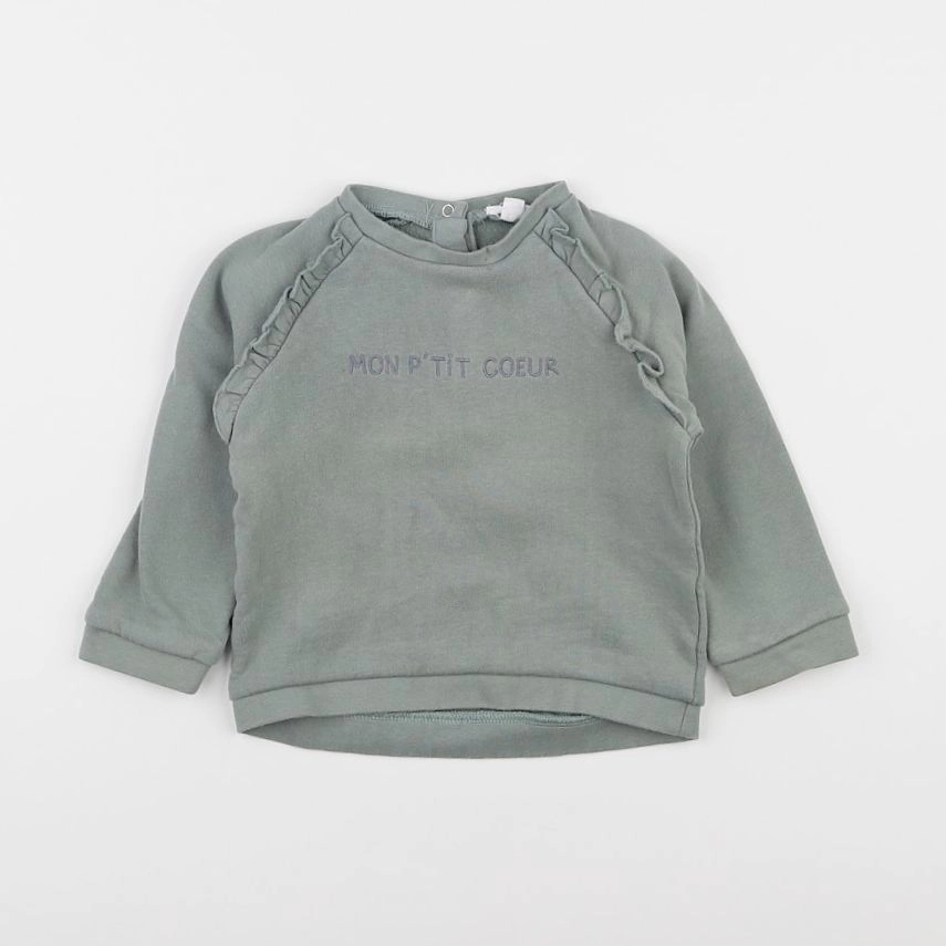 Vertbaudet - sweat vert - 2 ans