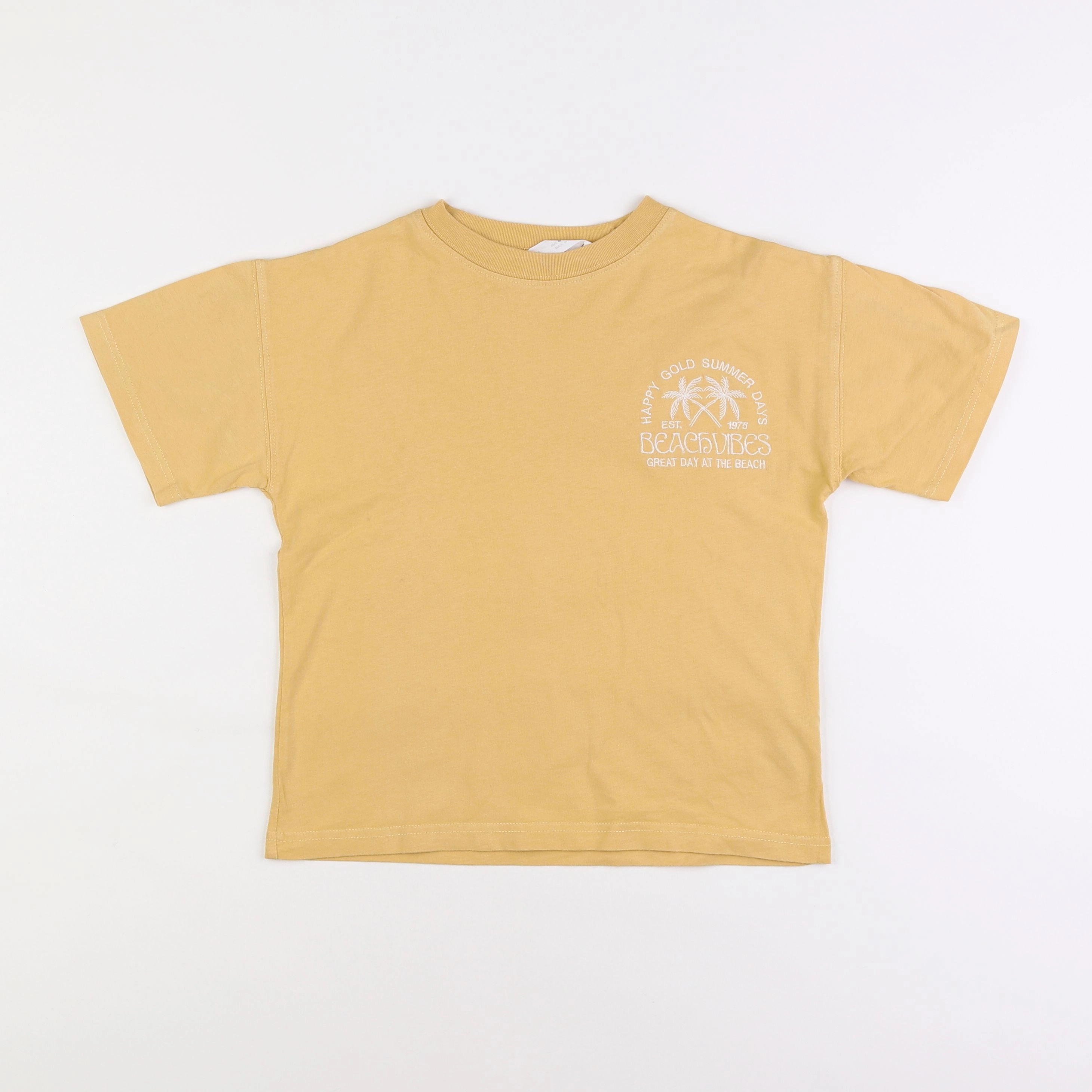 Zara - tee-shirt imprimé au dos jaune - 8/9 ans