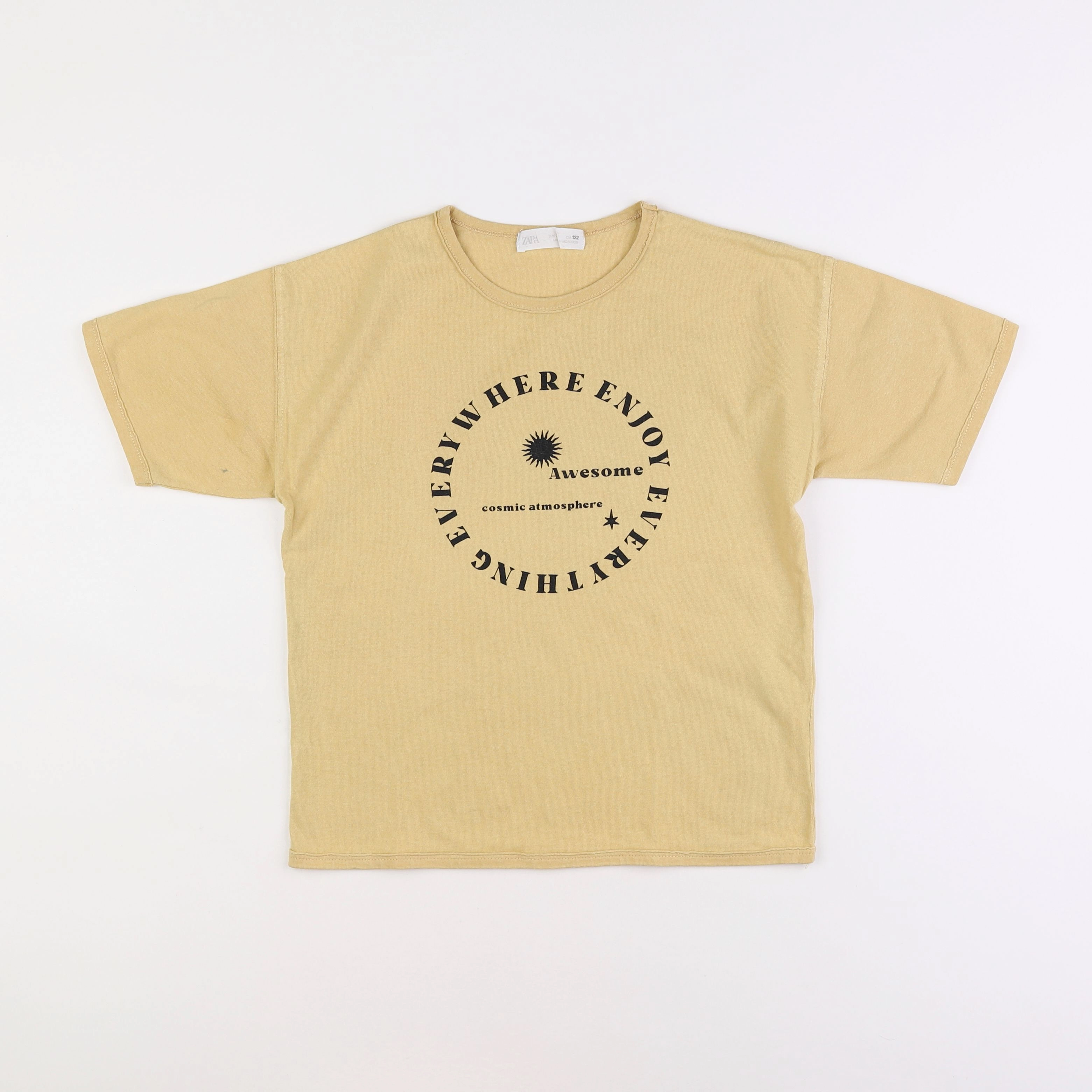 Zara - tee-shirt jaune - 7 ans