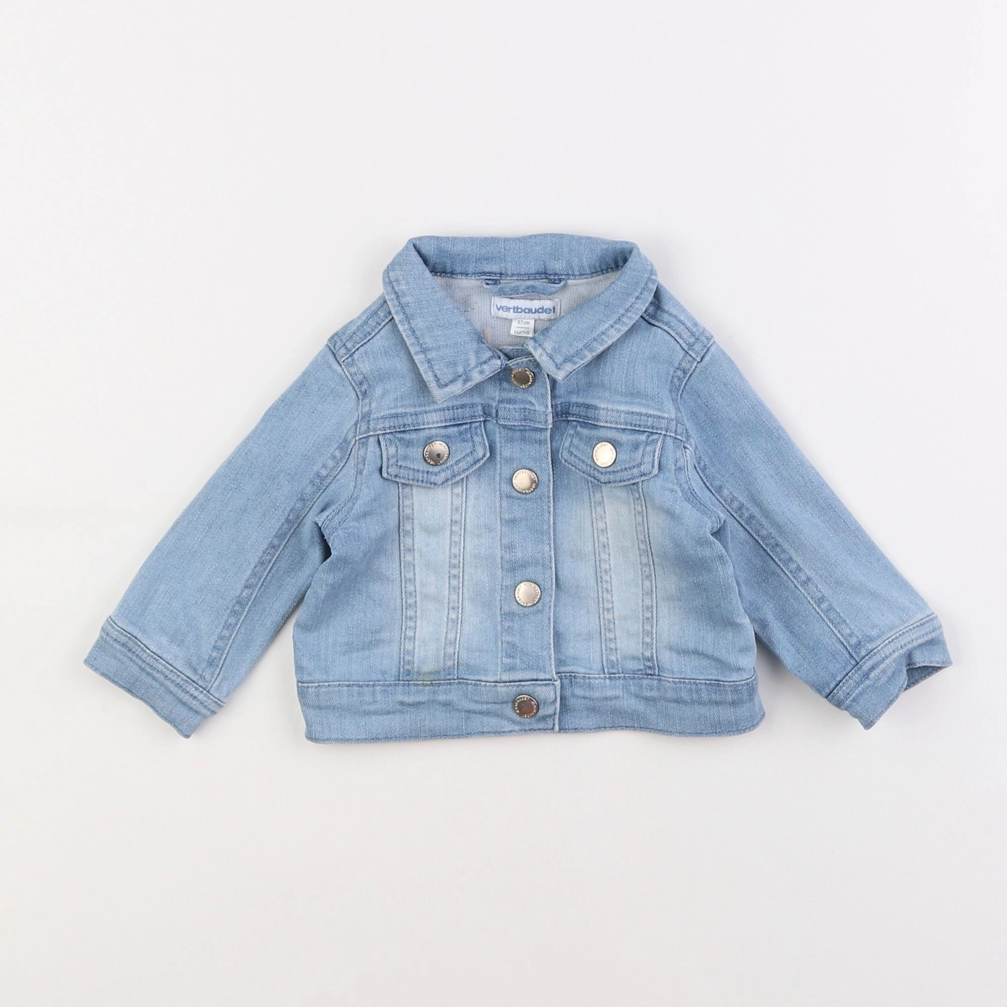 Vertbaudet - veste bleu - 6 mois