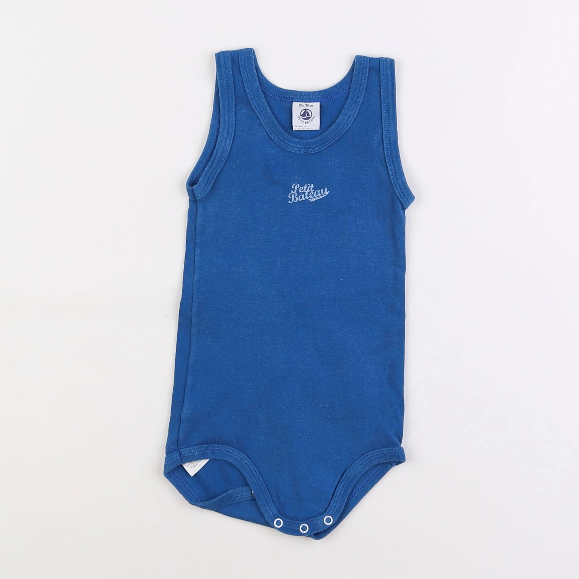 Petit Bateau - body bleu - 18 mois