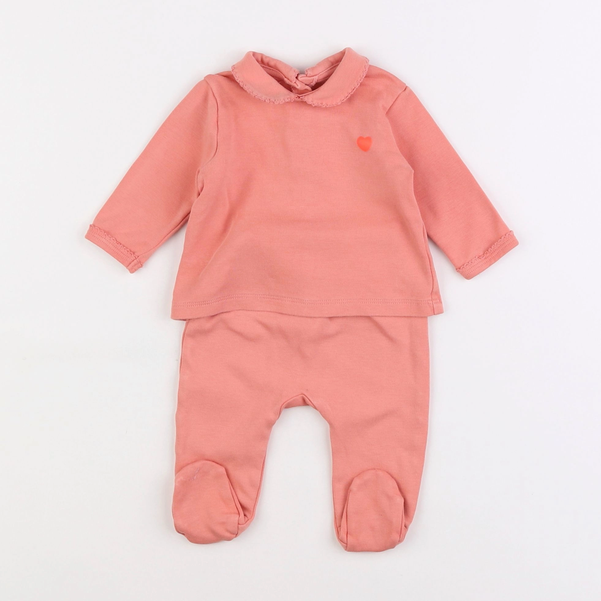 Vertbaudet - pyjama coton rose - 3 mois