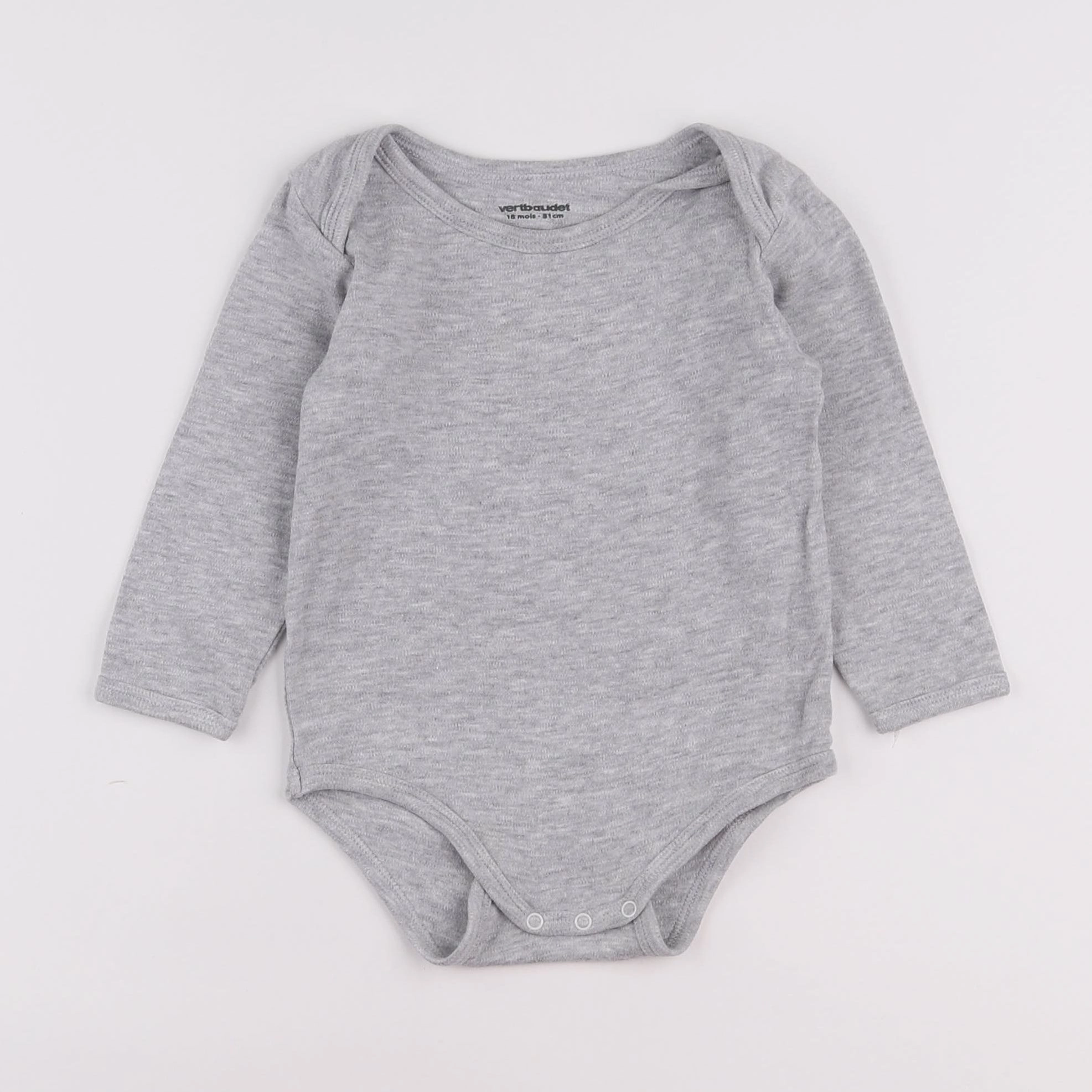 Vertbaudet - body gris - 18 mois