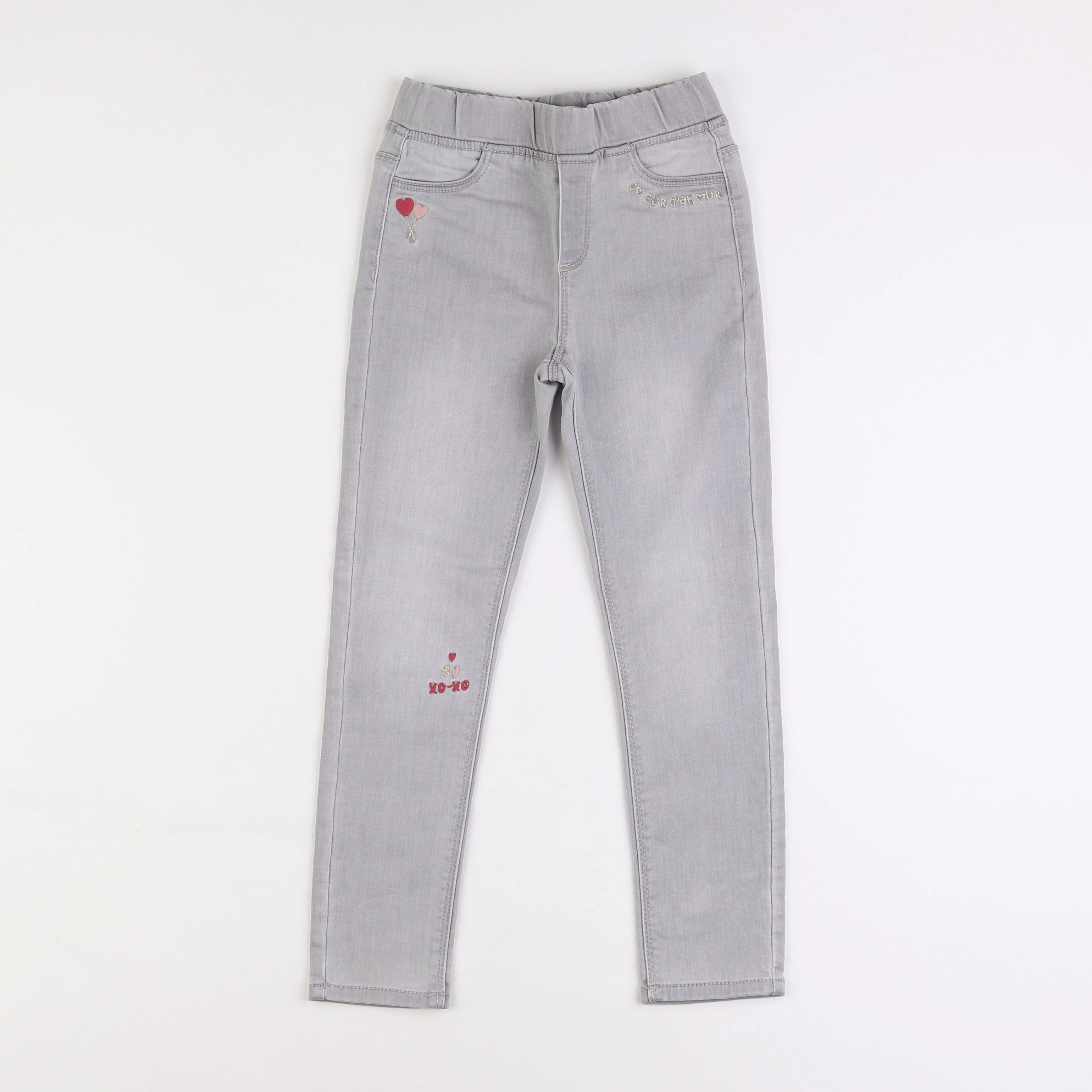 Vertbaudet - jegging gris - 7 ans