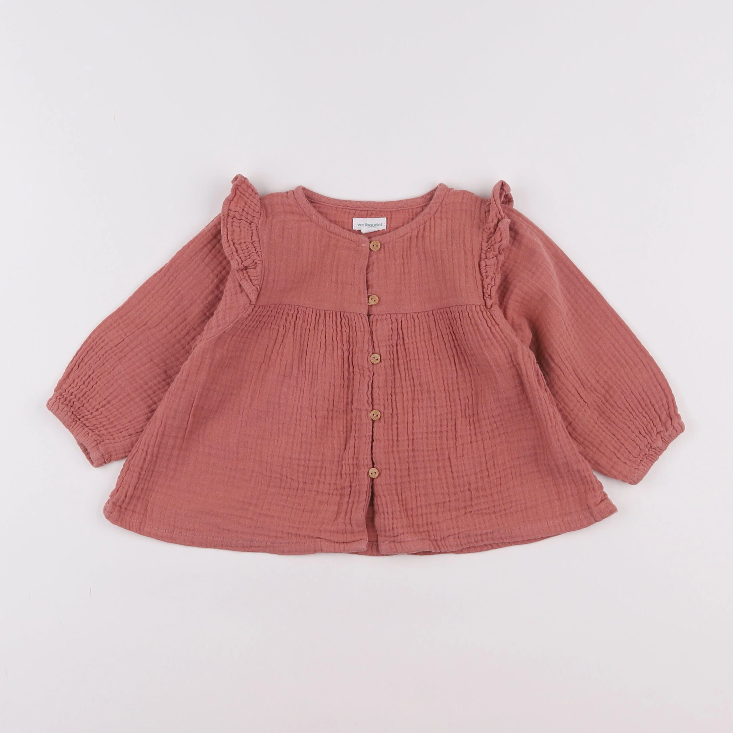 Vertbaudet - blouse rose - 12 mois