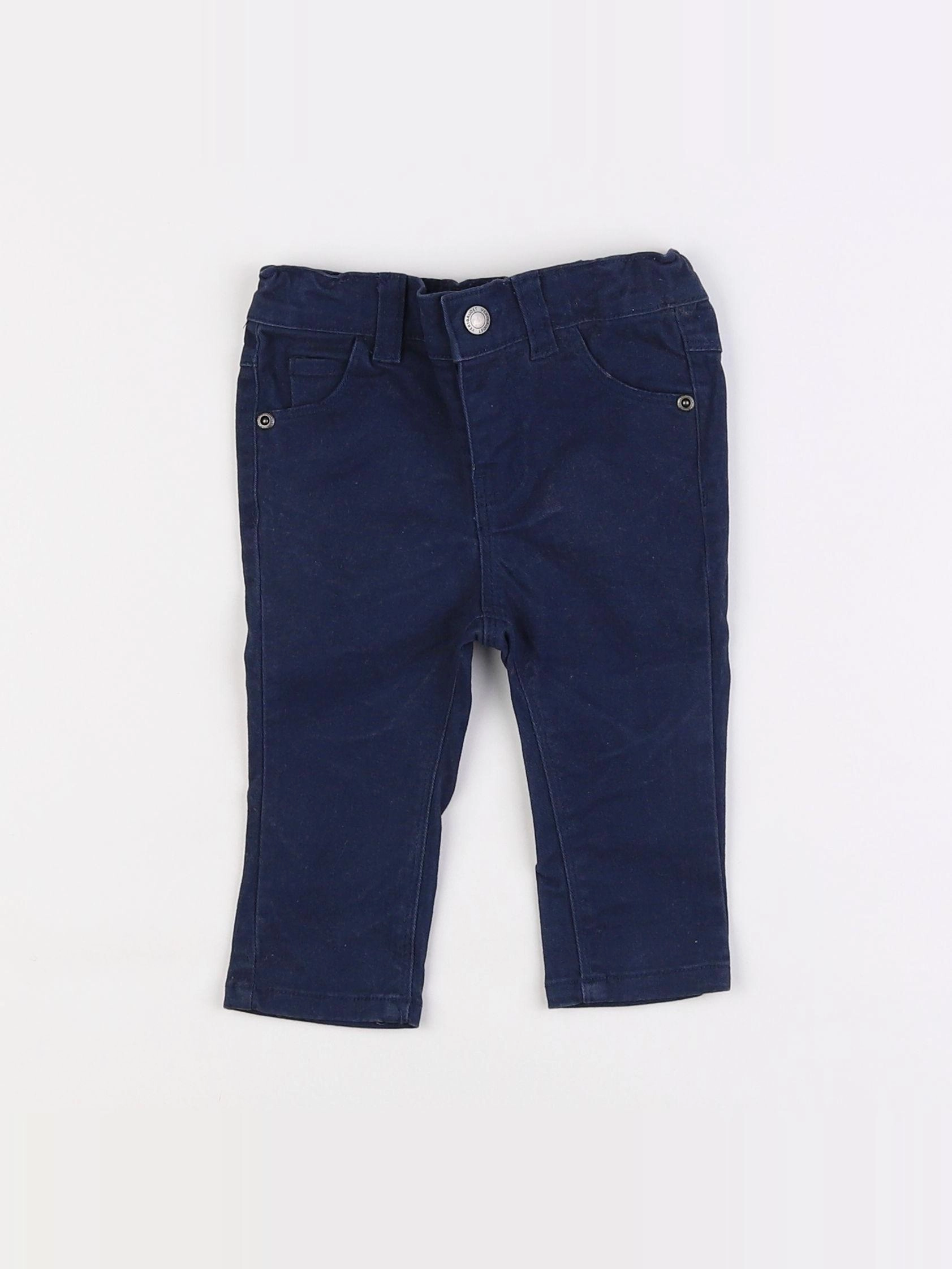 Vertbaudet - pantalon bleu - 6 mois