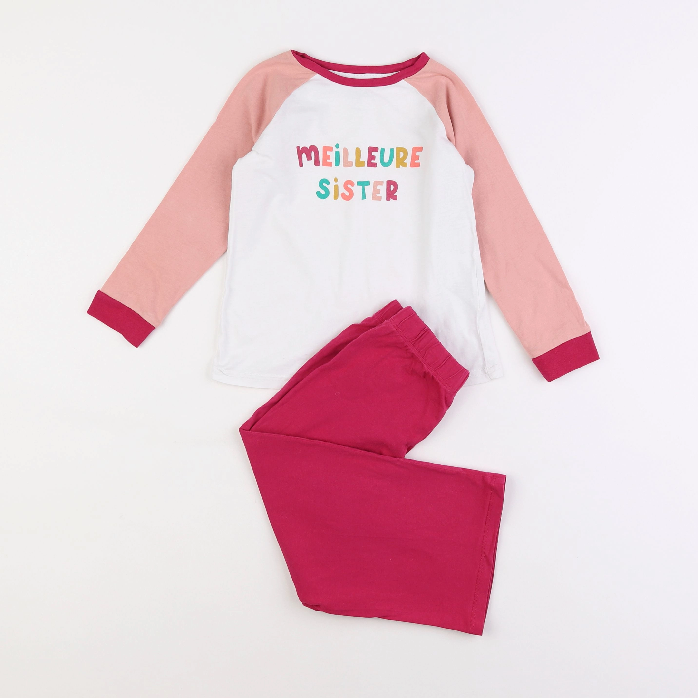 Vertbaudet - pyjama coton rose - 4 ans