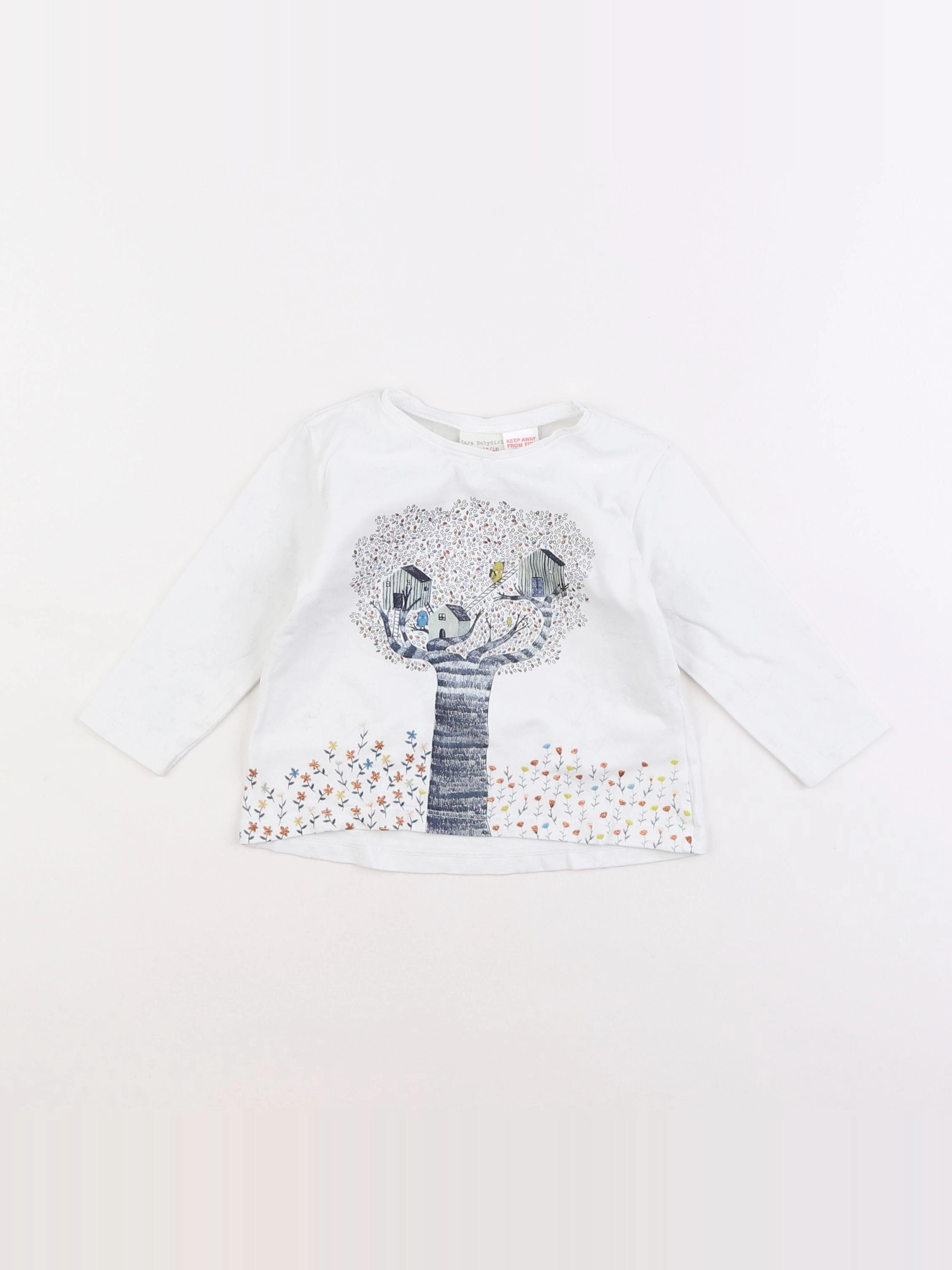 Zara - tee-shirt blanc - 12/18 mois