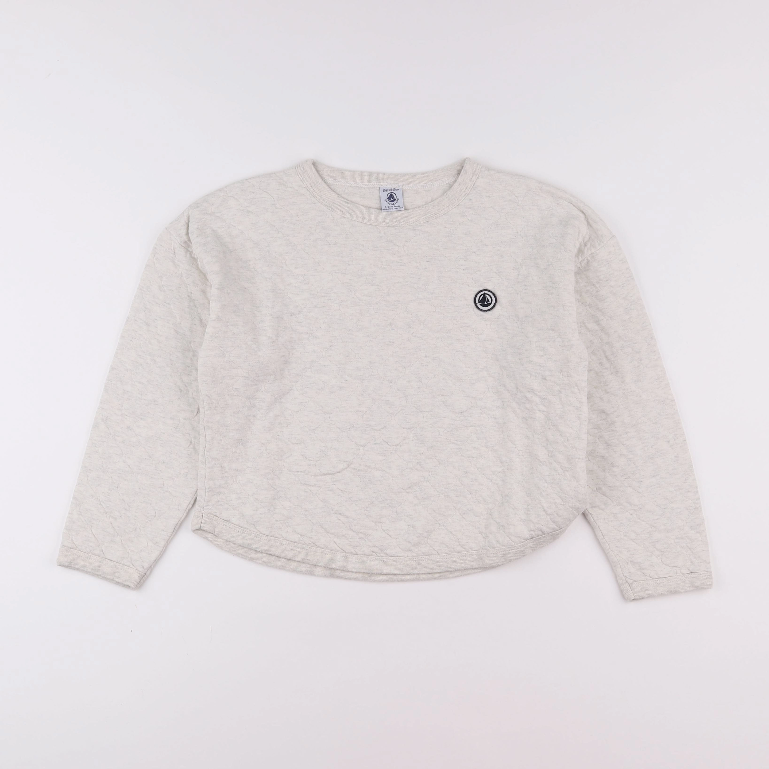 Petit Bateau - sweat gris - 10 ans