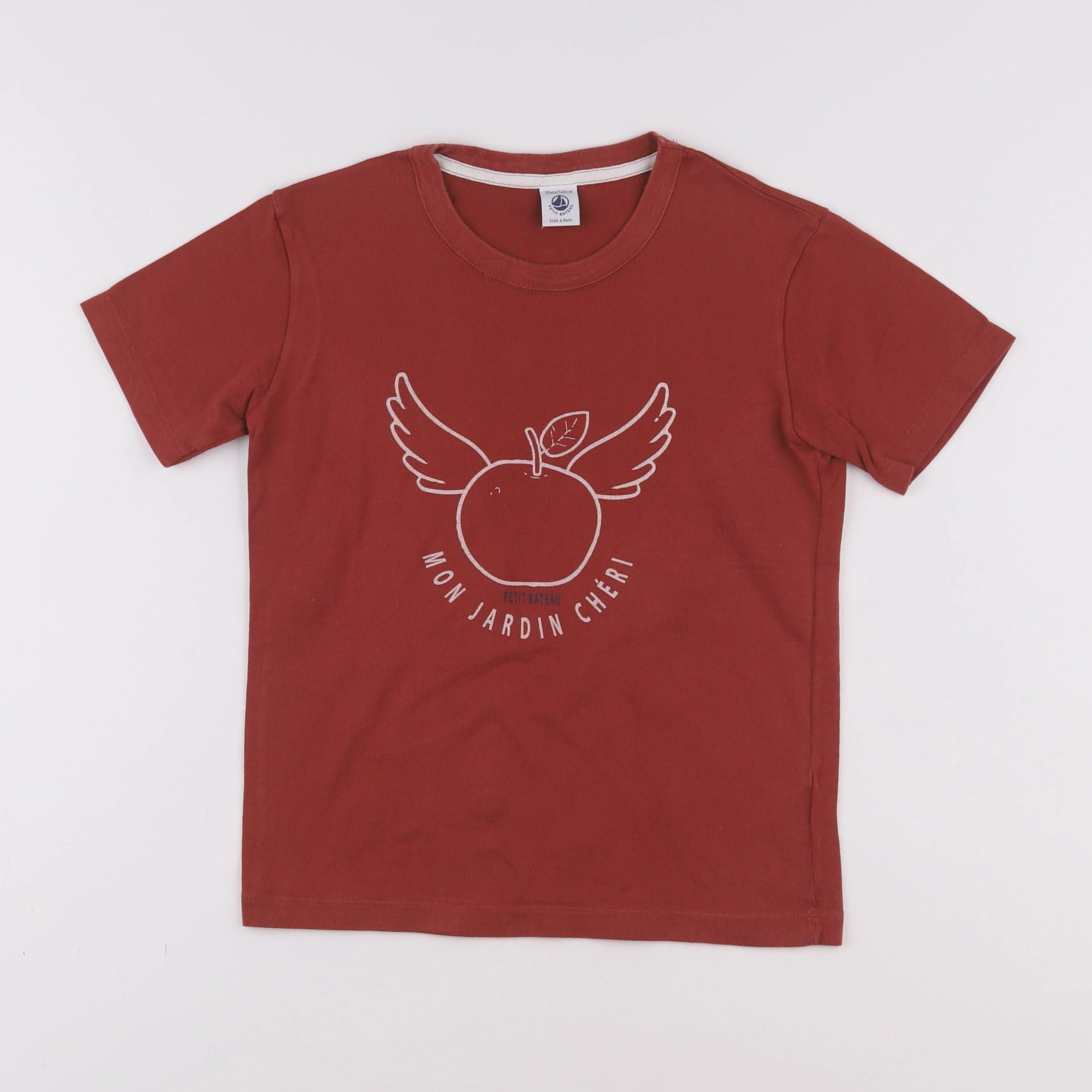 Petit Bateau - tee-shirt marron - 10 ans