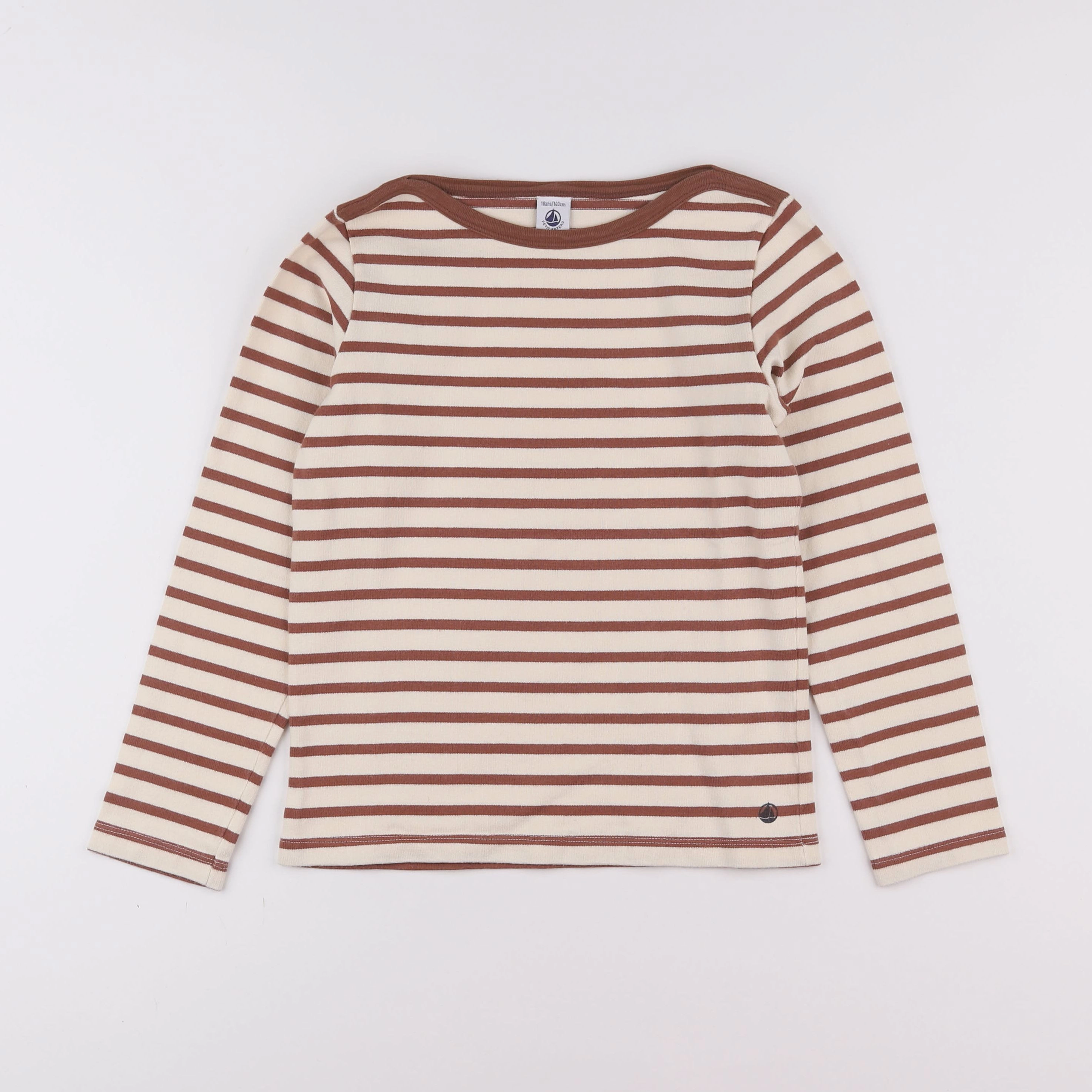 Petit Bateau - sweat marron - 10 ans