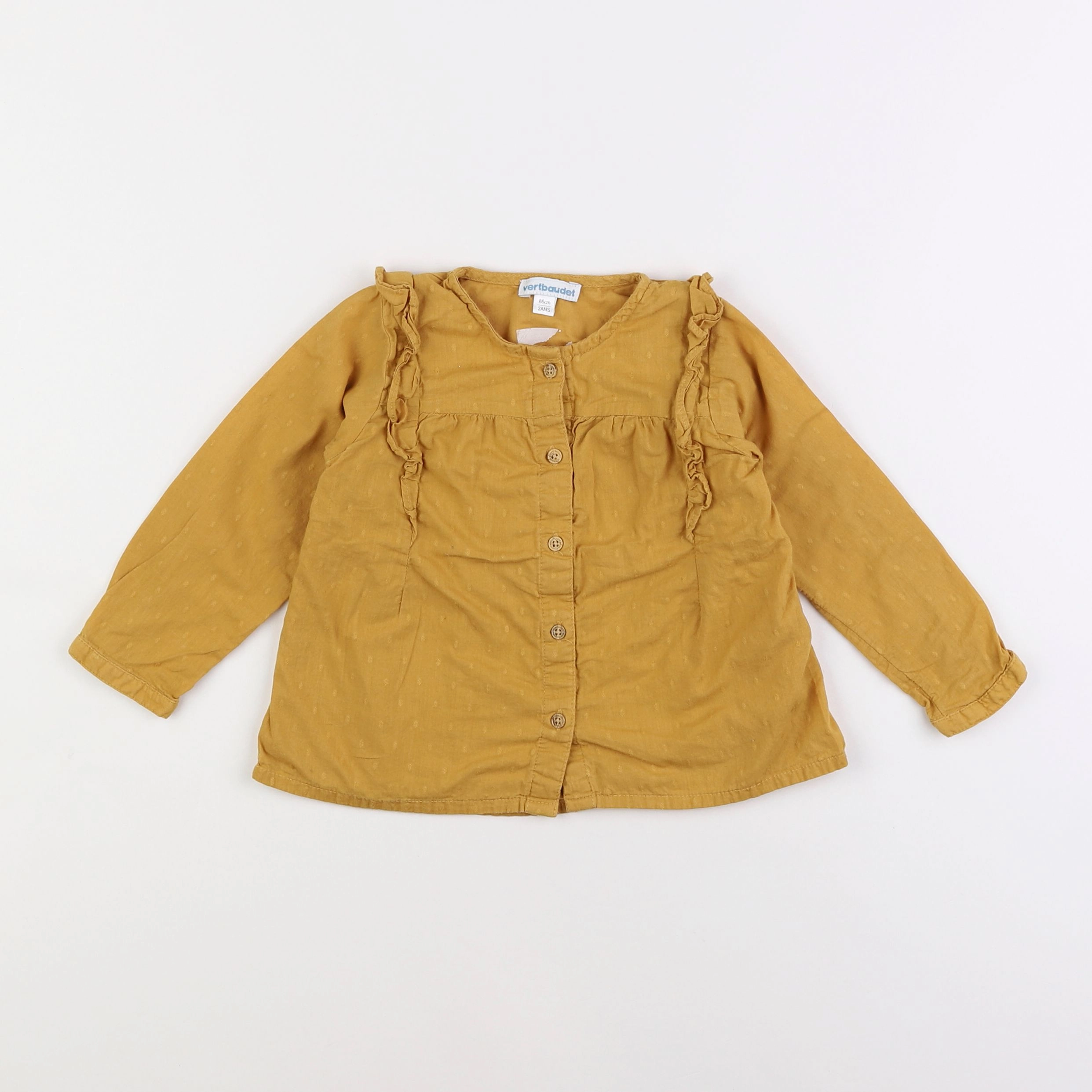 Vertbaudet - blouse jaune - 2 ans