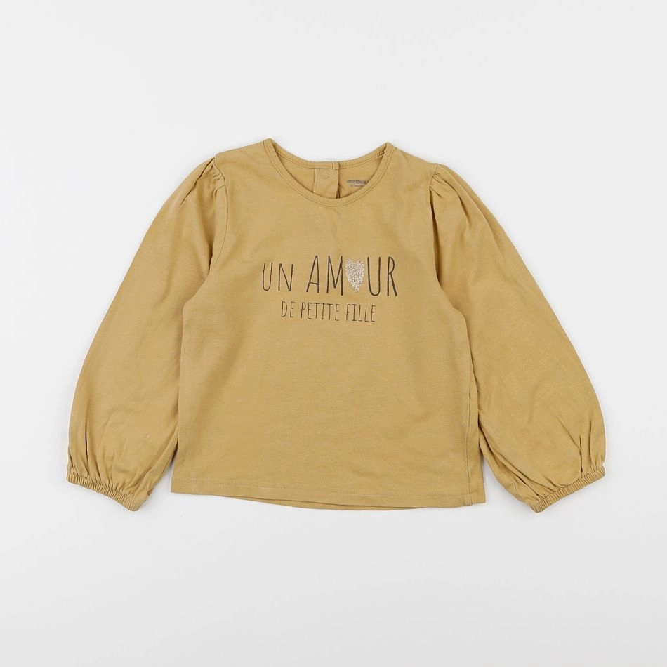 Vertbaudet - tee-shirt jaune - 3 ans