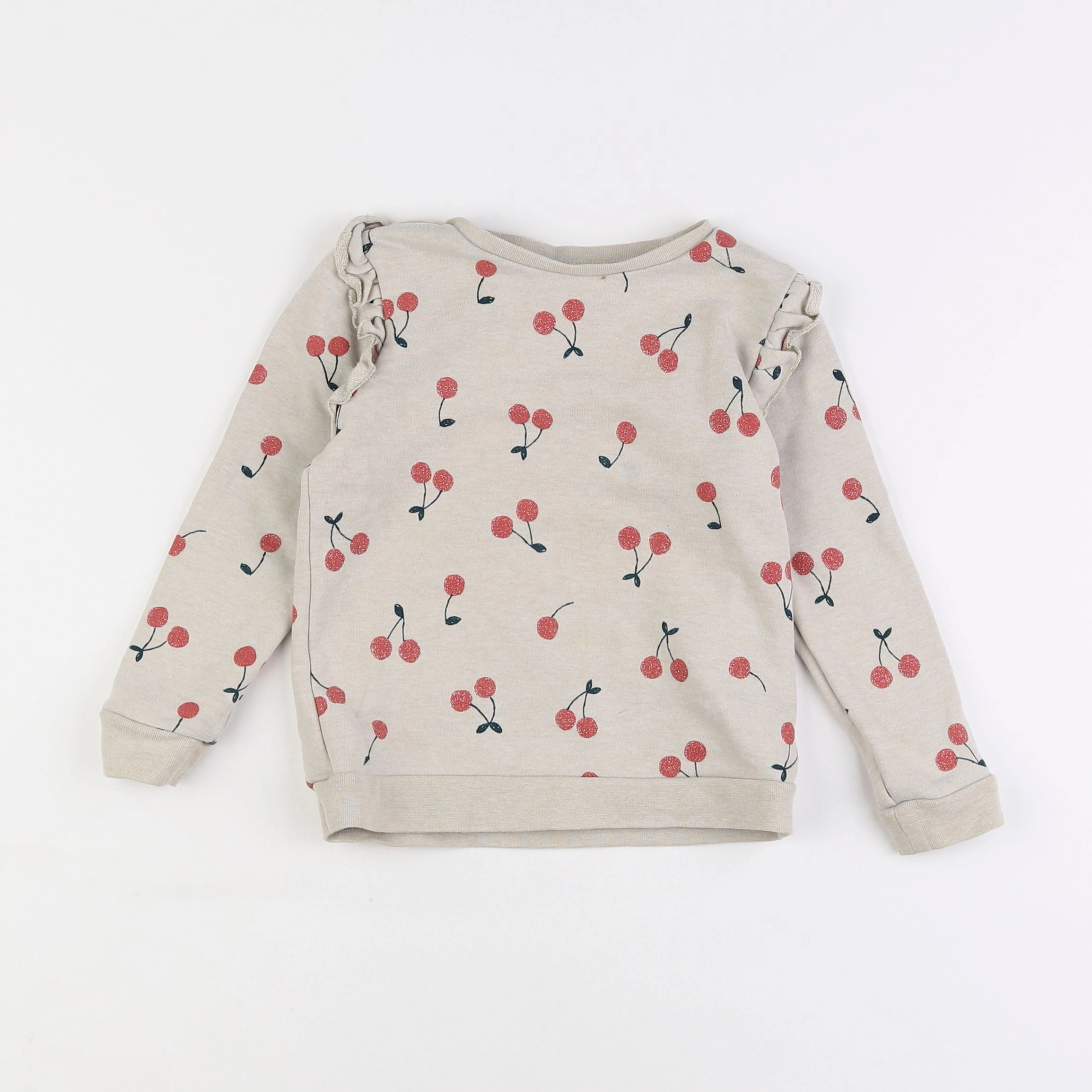 Vertbaudet - sweat beige - 4 ans