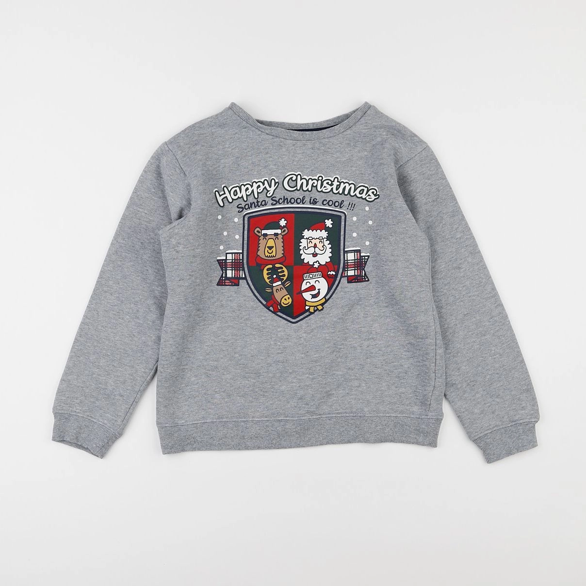 Vertbaudet - sweat gris - 10 ans