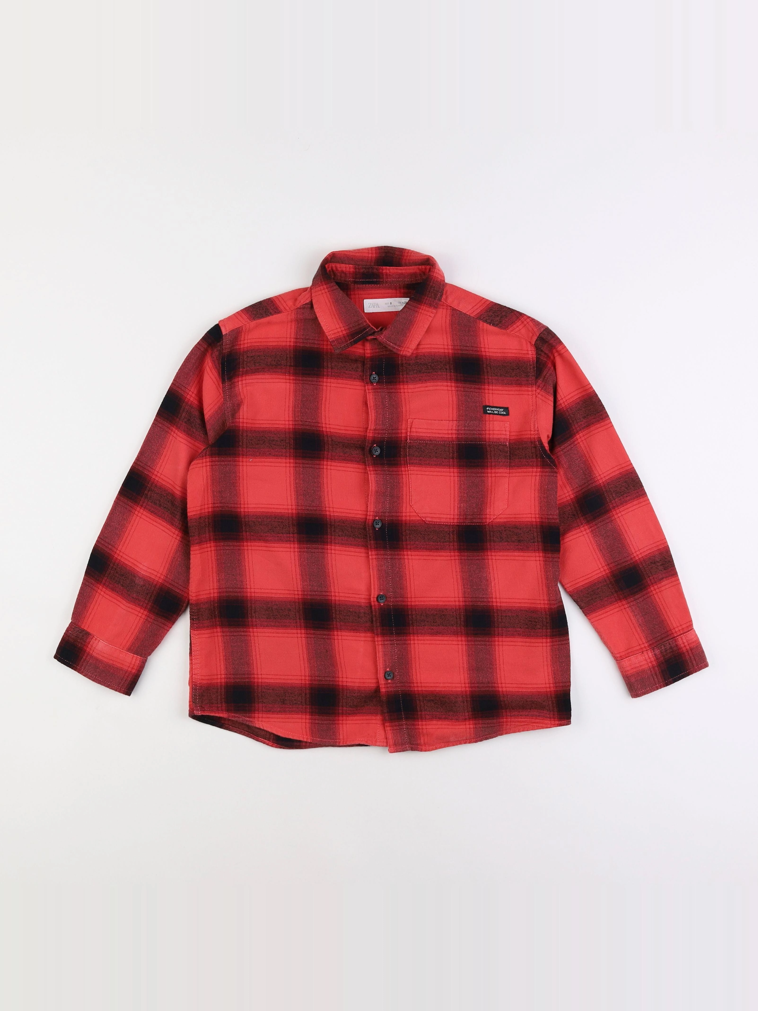 Zara - chemise rouge - 8 ans