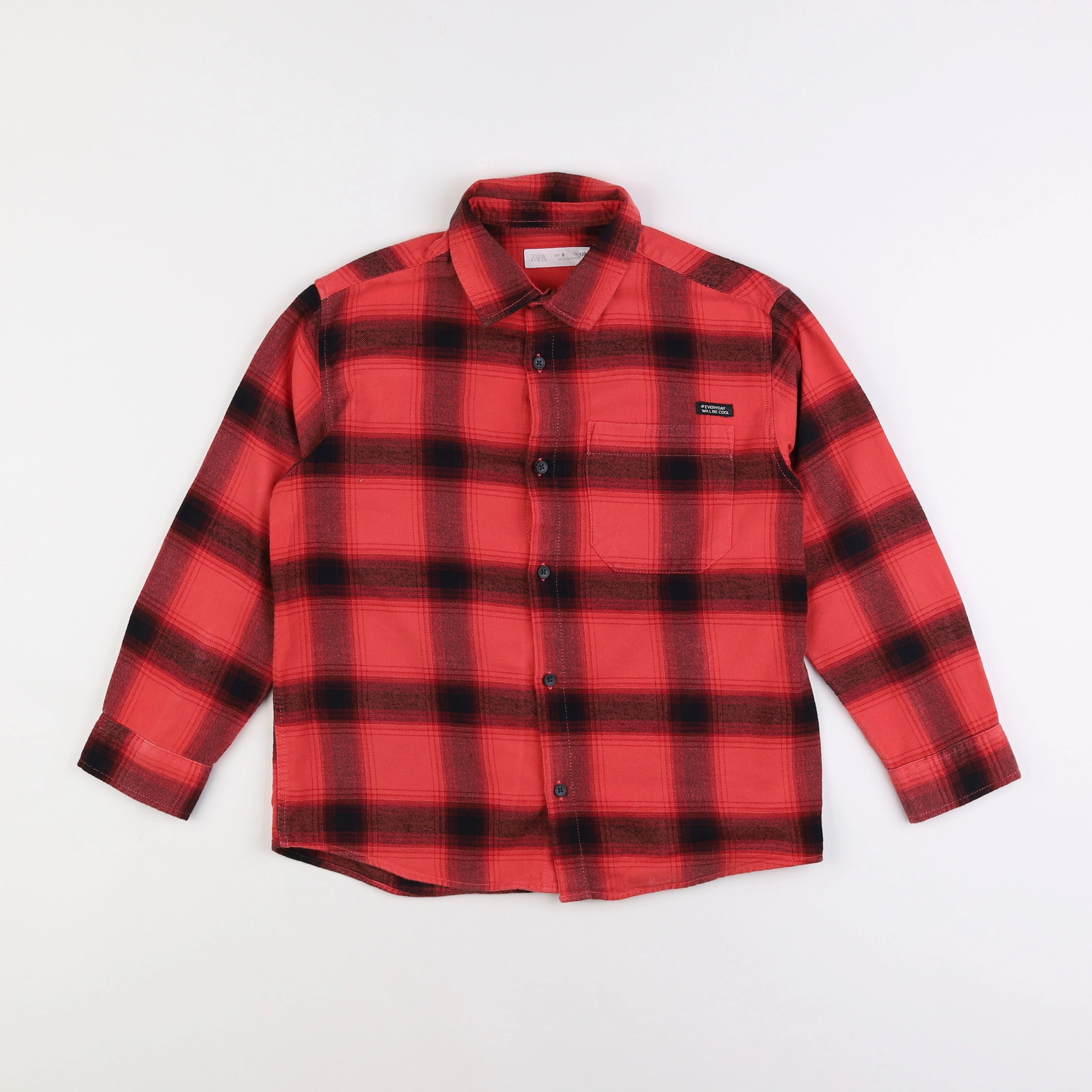Zara - chemise rouge - 8 ans