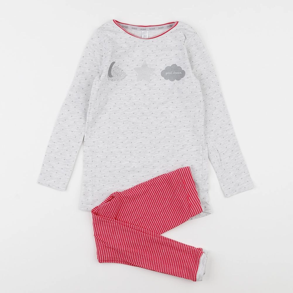 Okaidi - pyjama coton gris - 4 ans