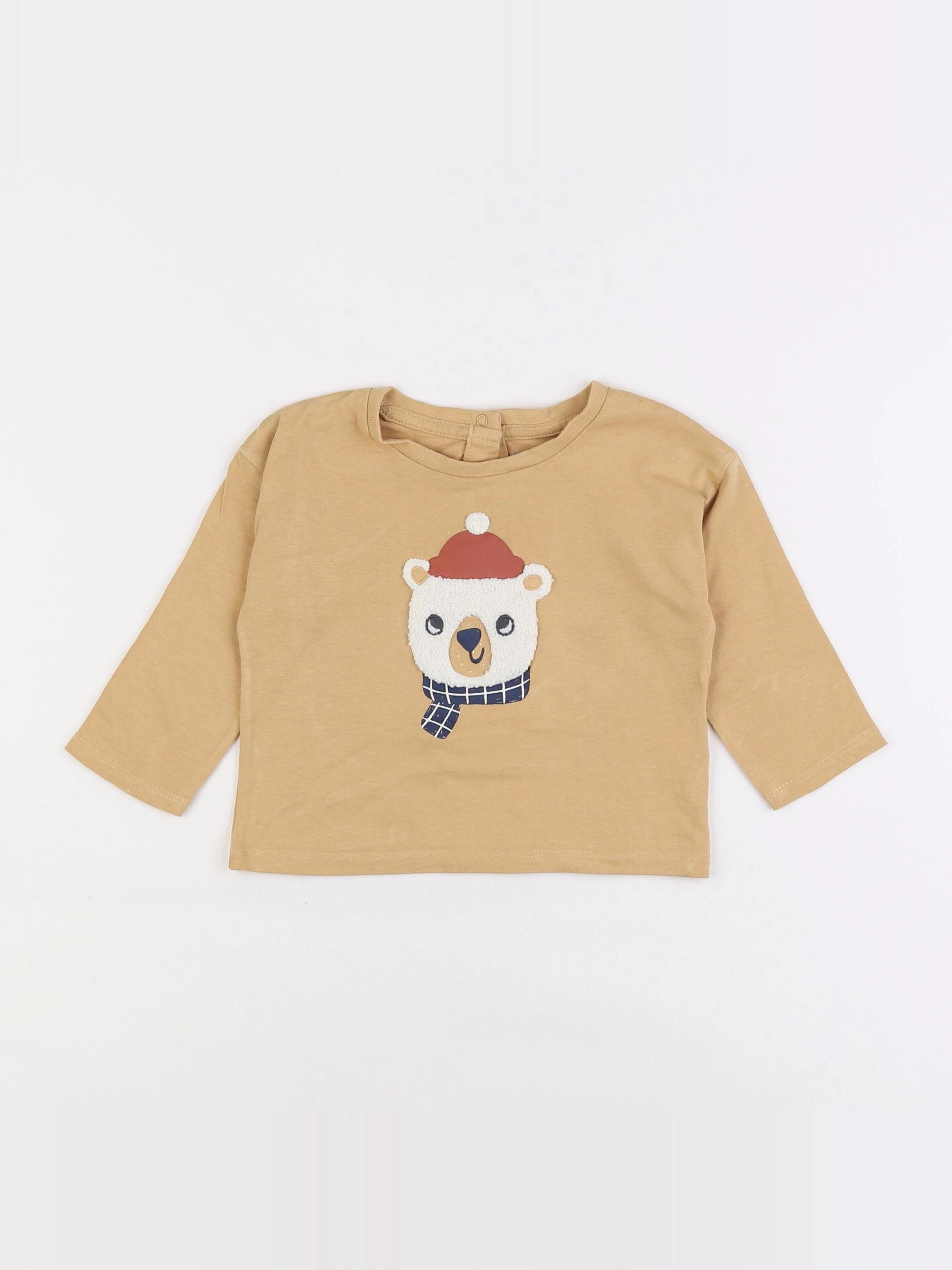 Vertbaudet - tee-shirt jaune - 12 mois