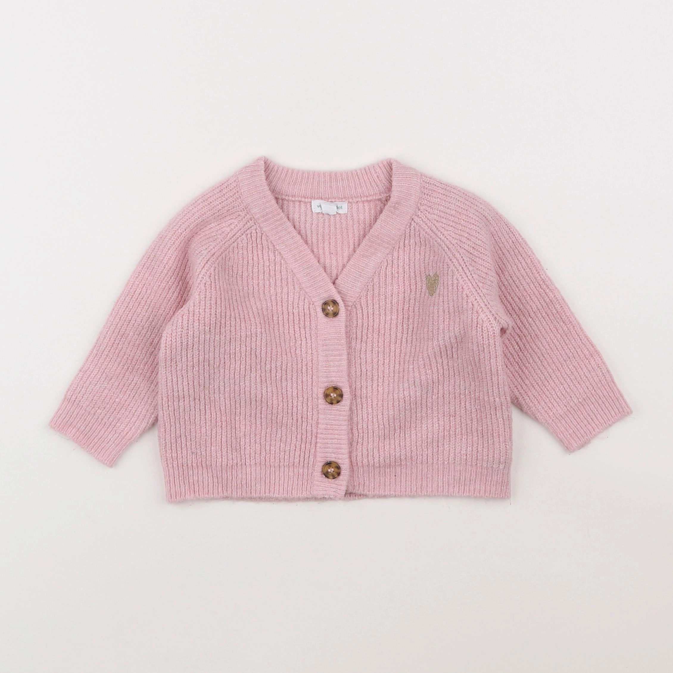 Vertbaudet - gilet rose - 6 mois