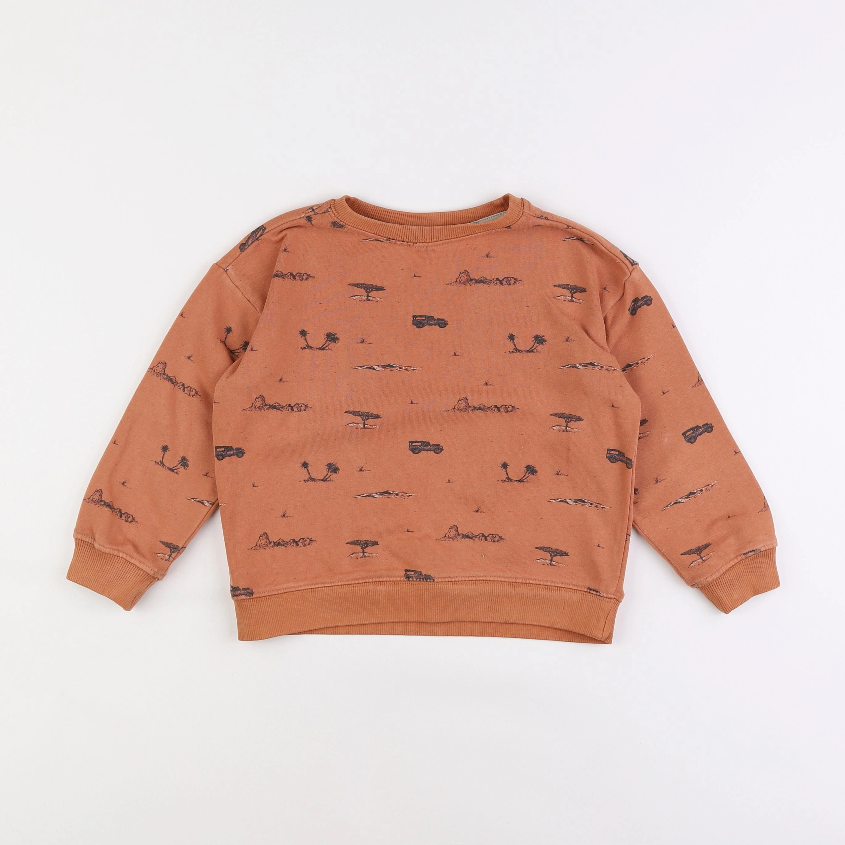 Vertbaudet - sweat marron - 5 ans