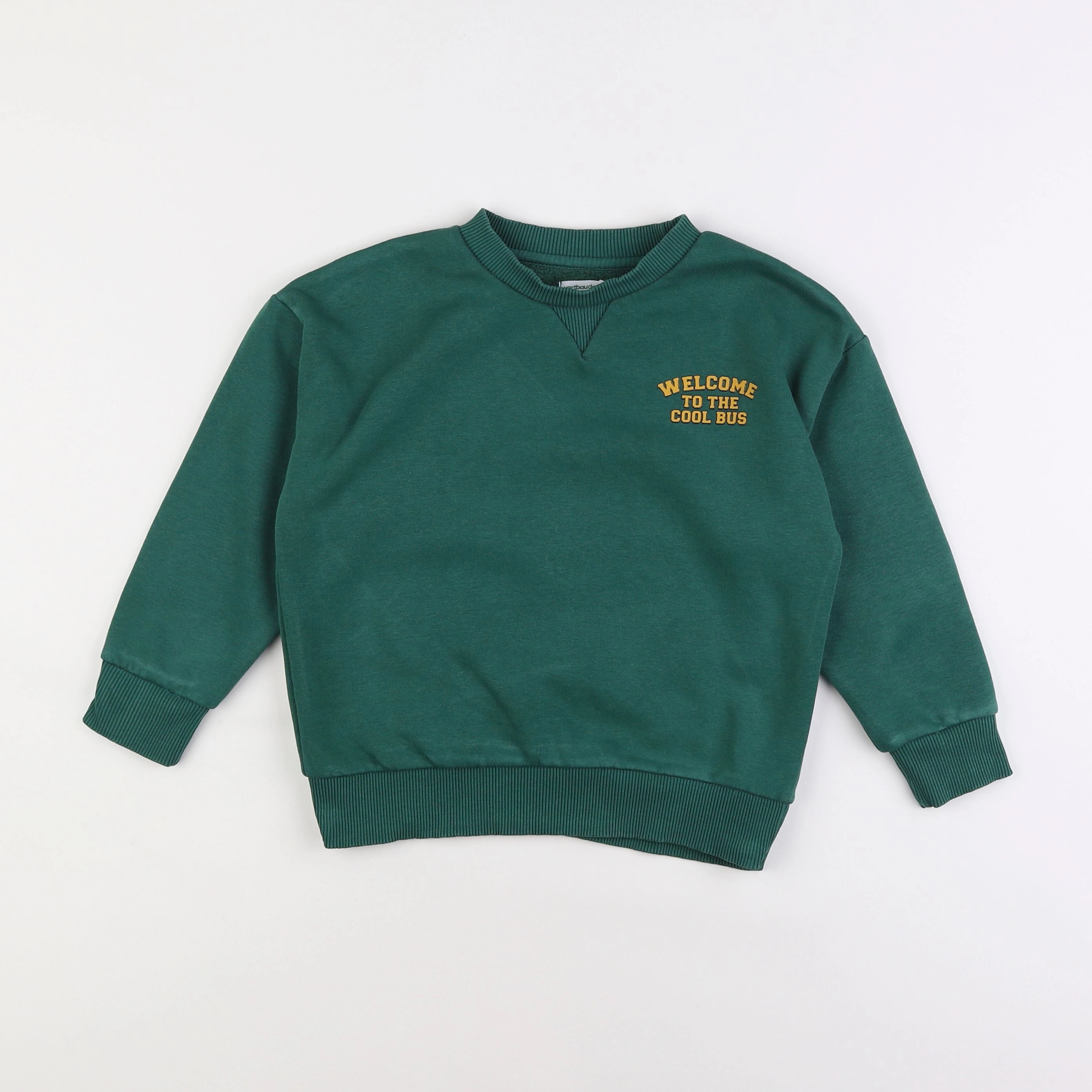 Vertbaudet - sweat vert - 6 ans