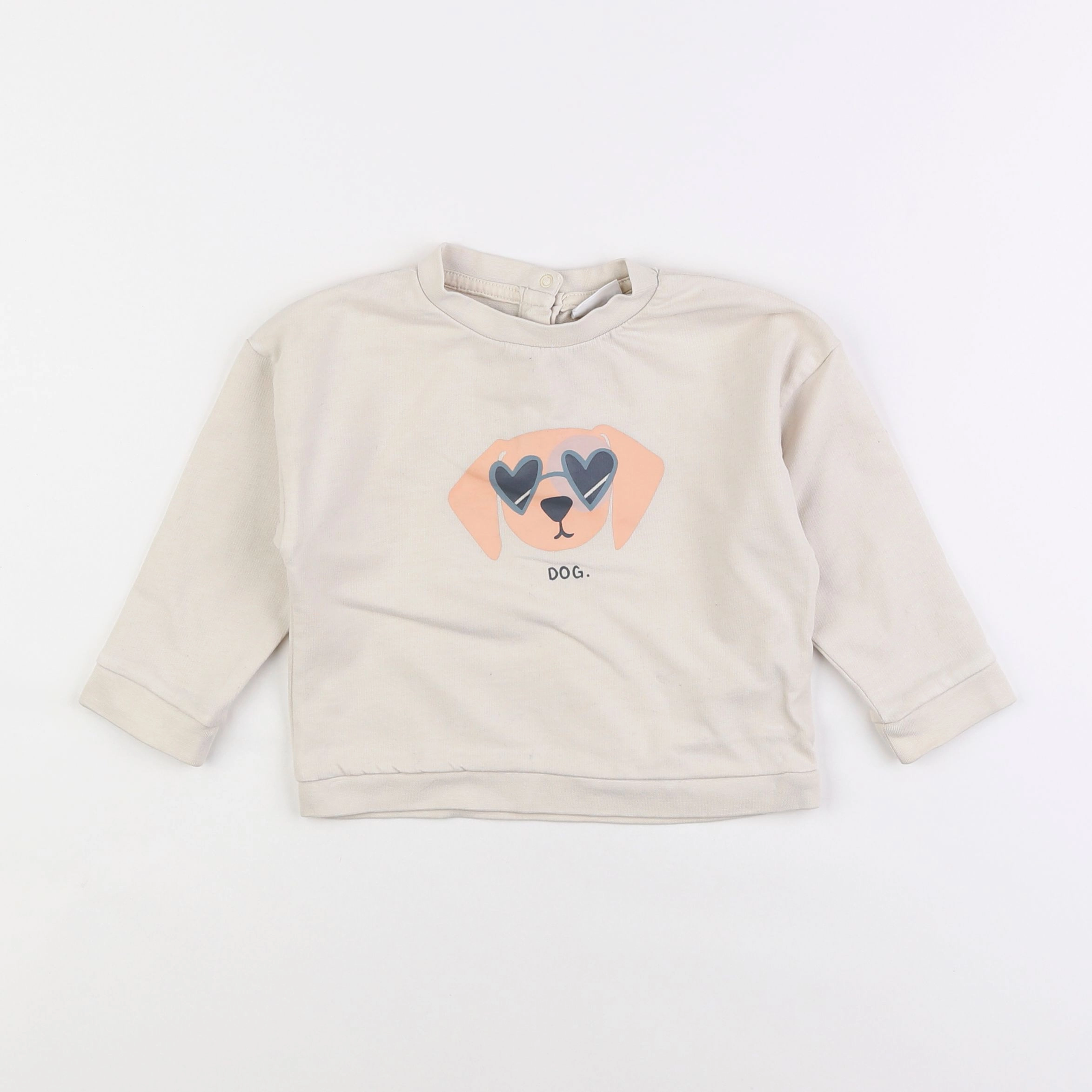 Vertbaudet - sweat beige - 2 ans