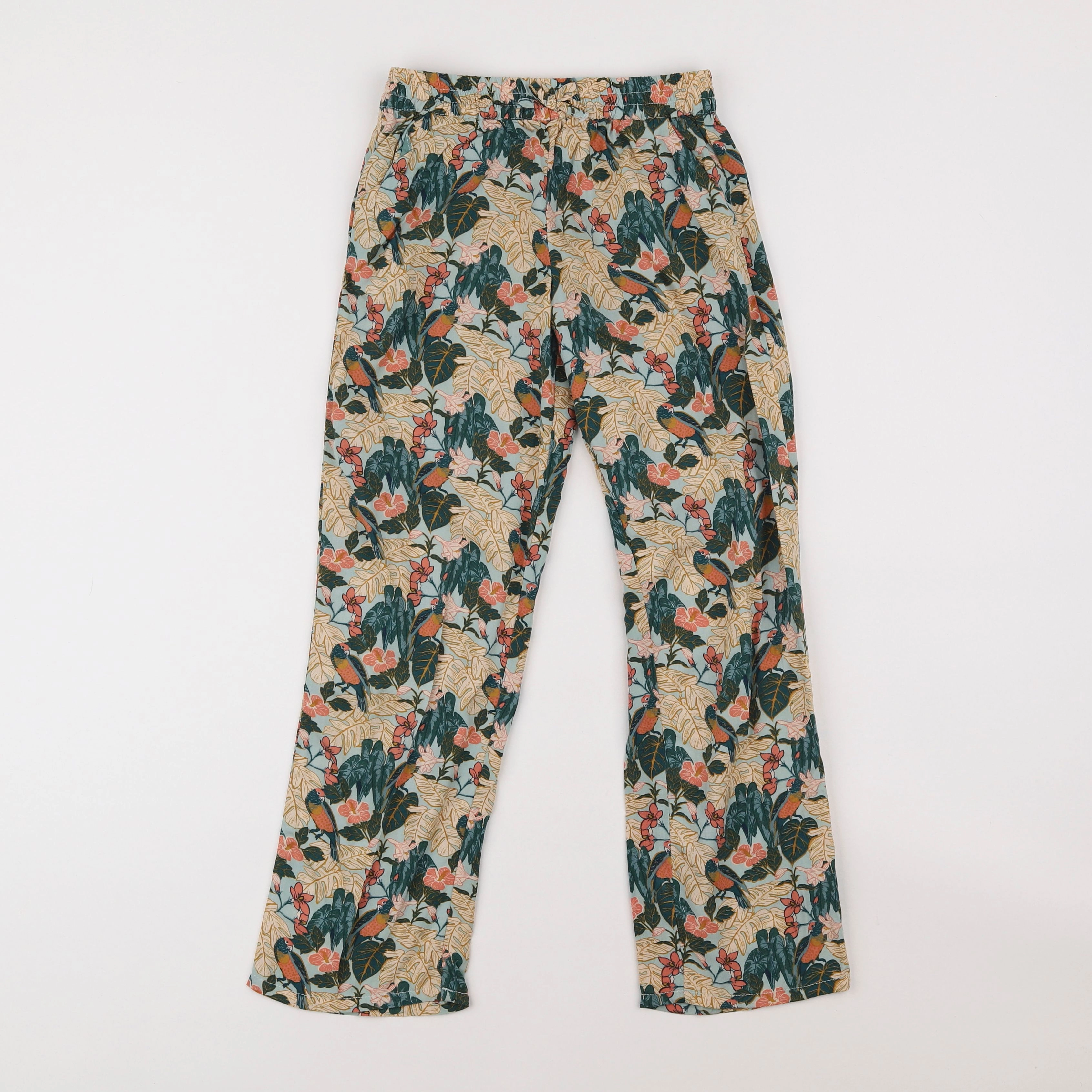 Vertbaudet - pantalon vert - 9 ans