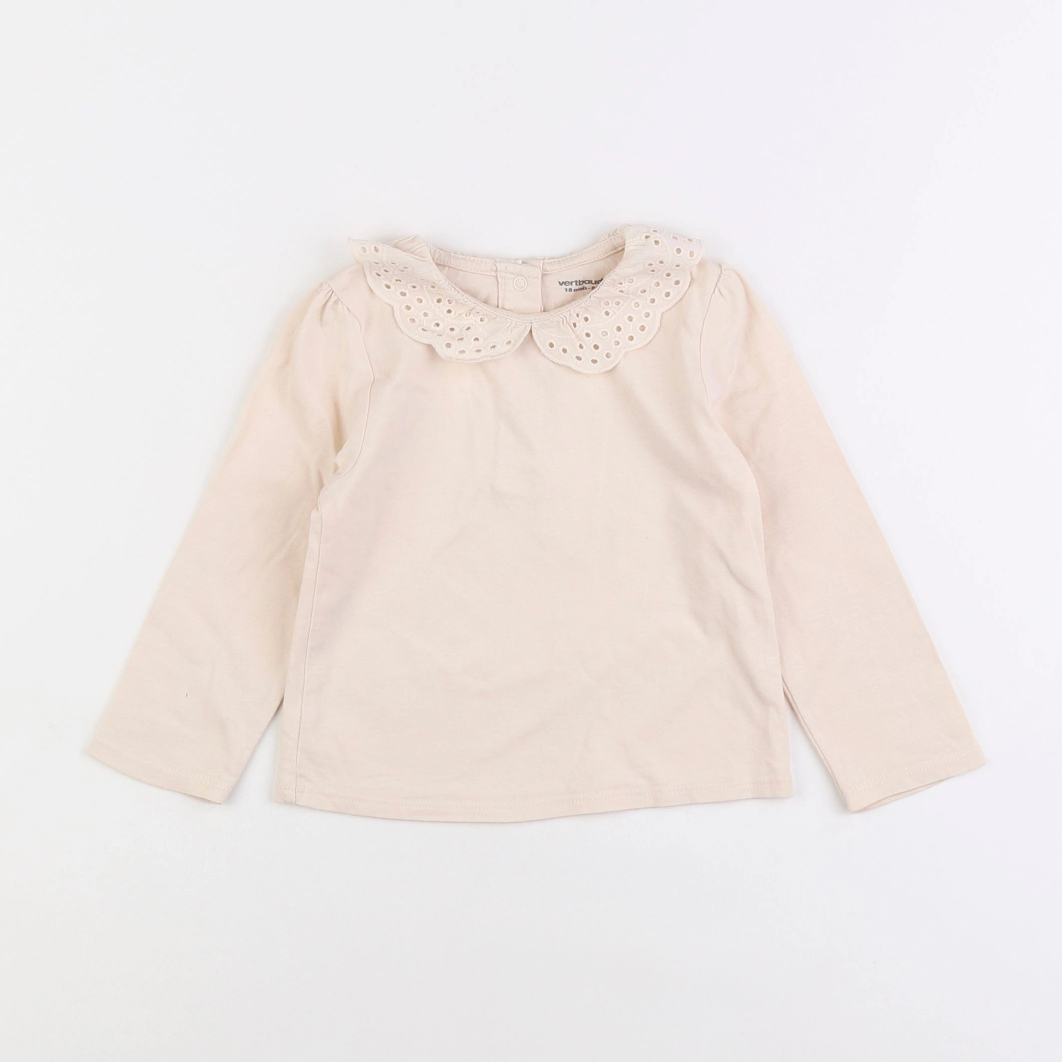 Vertbaudet - tee-shirt beige - 18 mois