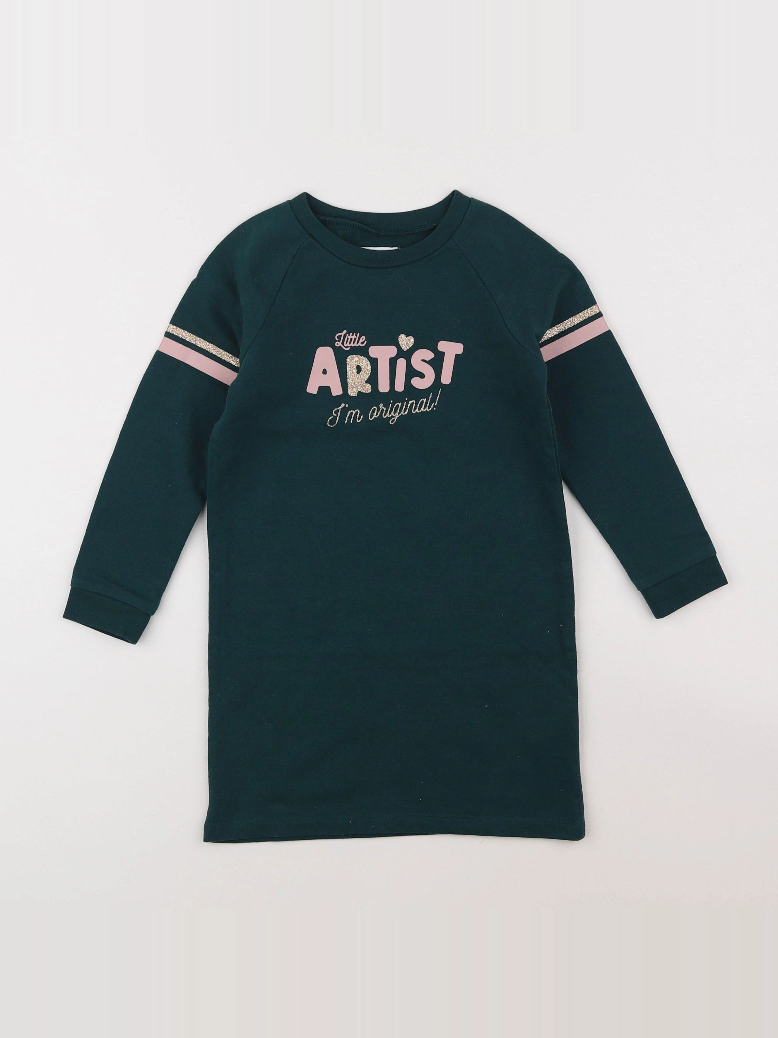Vertbaudet - robe vert - 4 ans