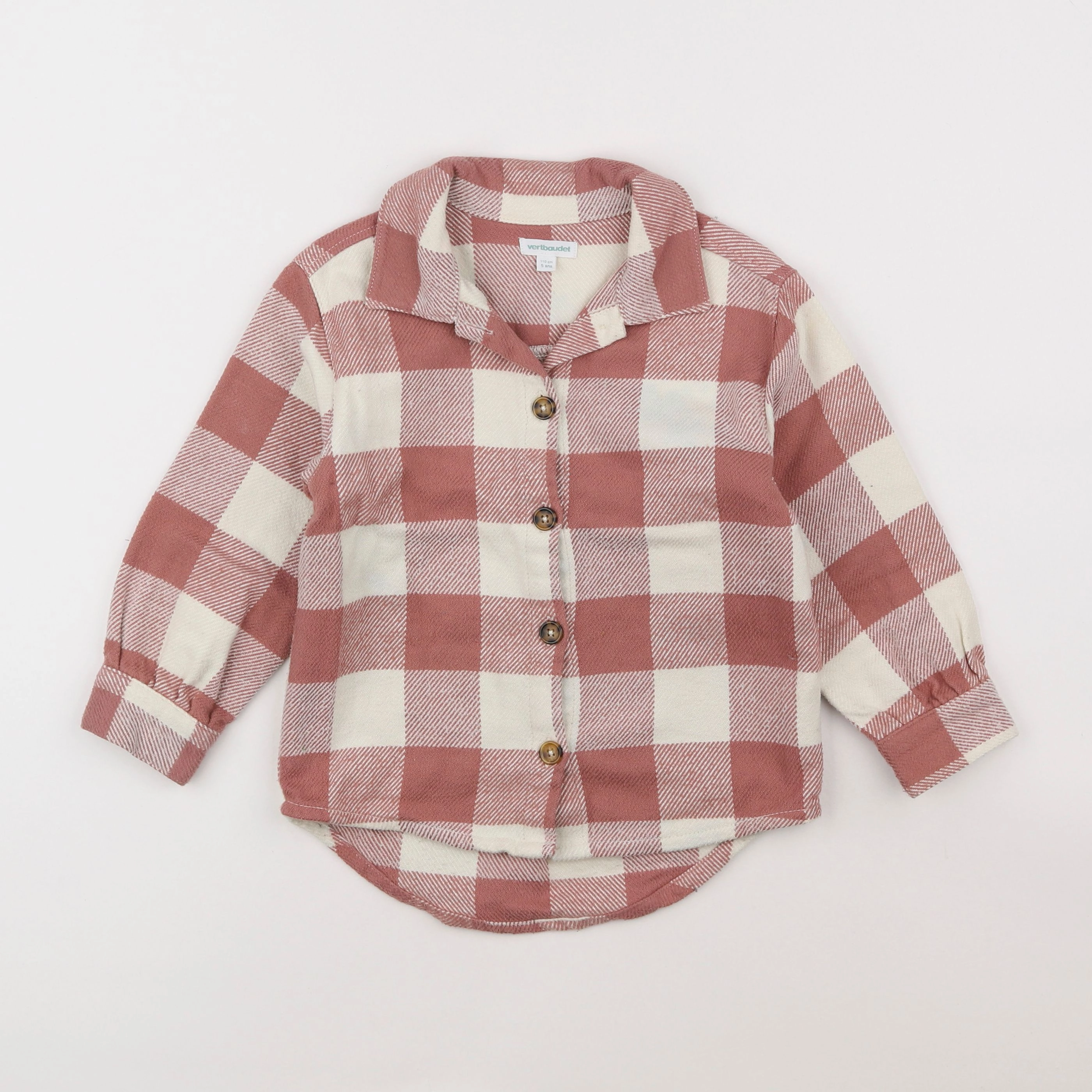 Vertbaudet - chemise rose - 5 ans